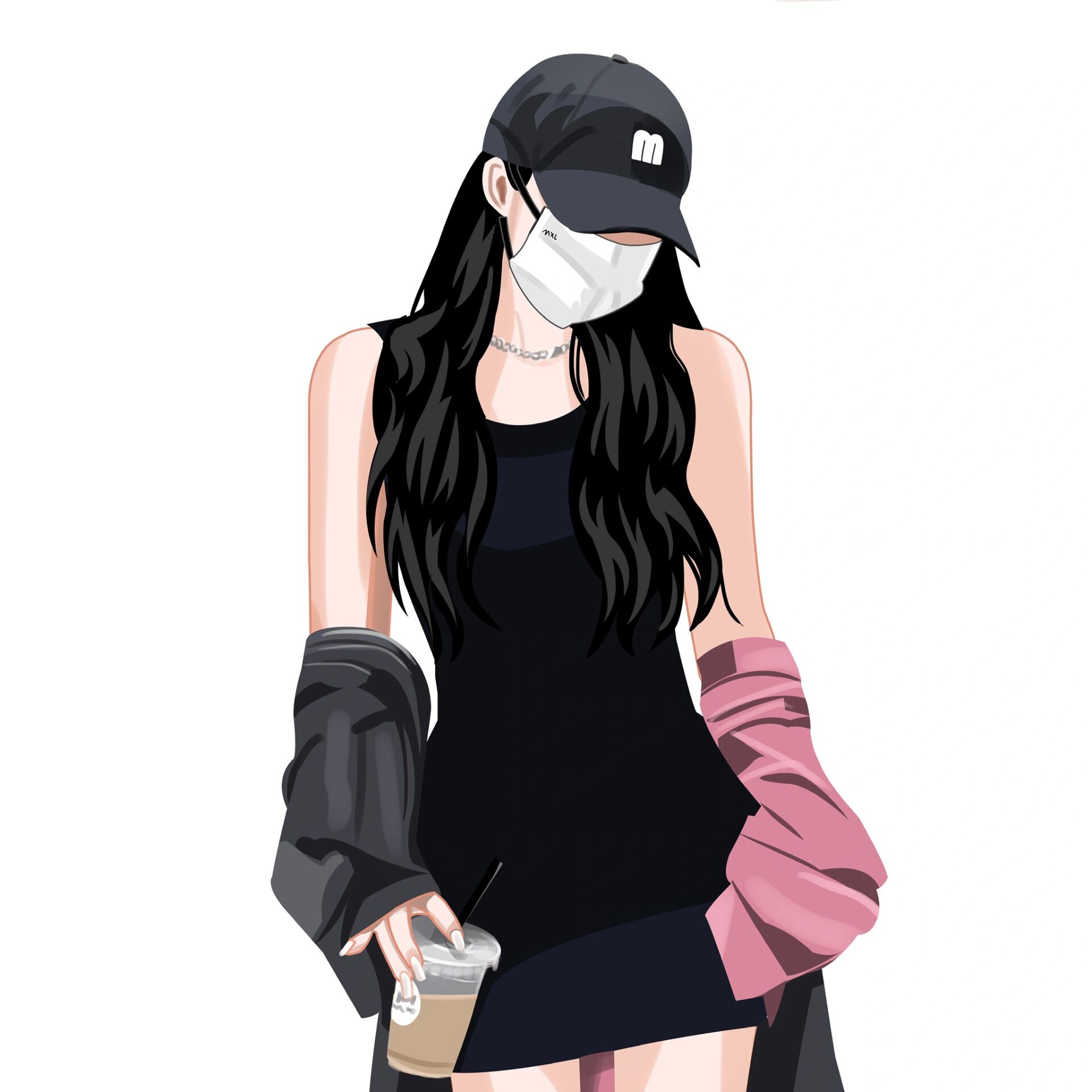 女生手拿咖啡头像合集