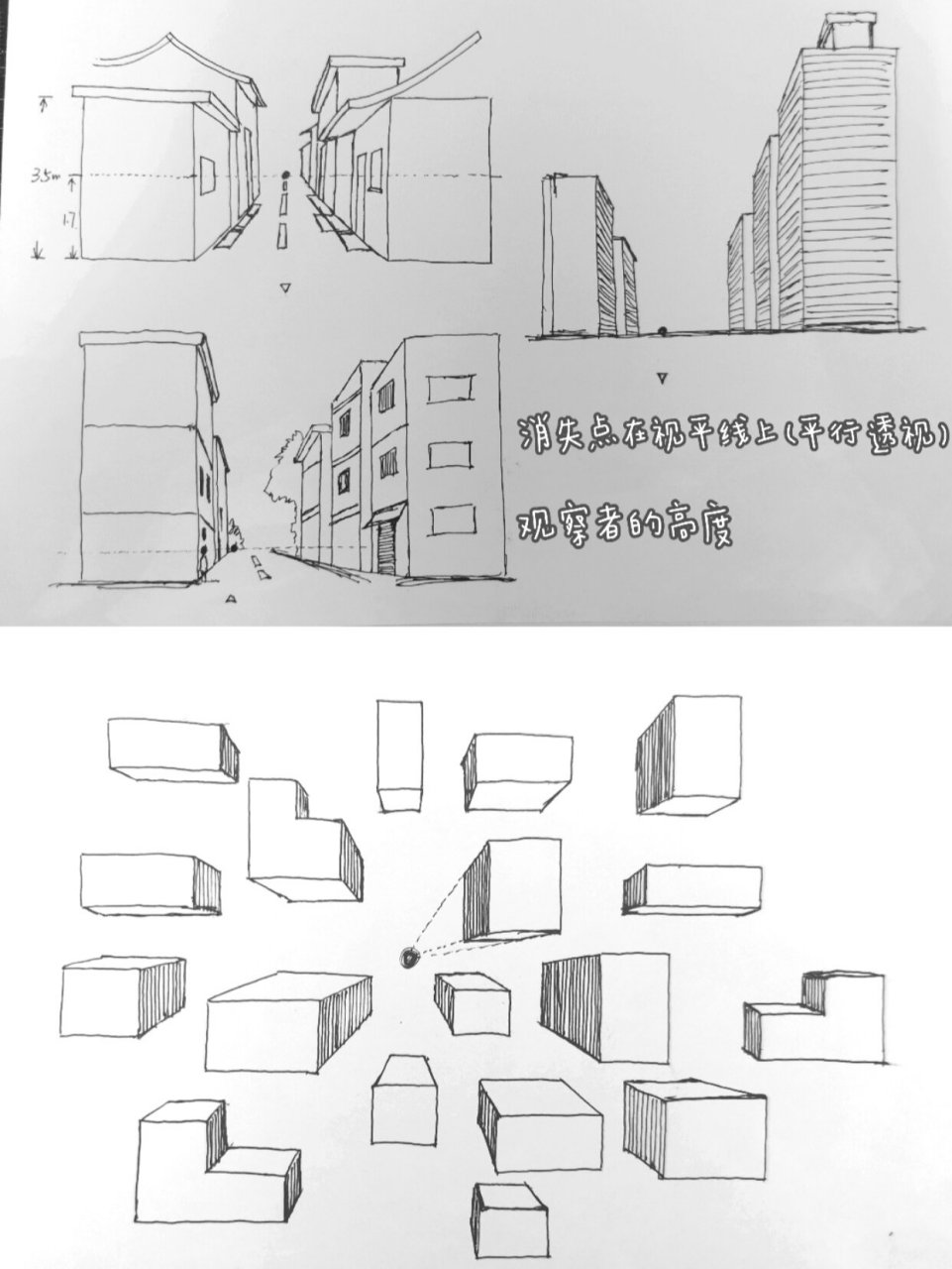 平角透视图简单画图片