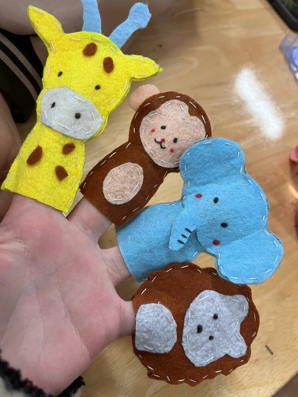 不织布指偶手偶 潦草版不织布手偶作业 手残党实在是不会