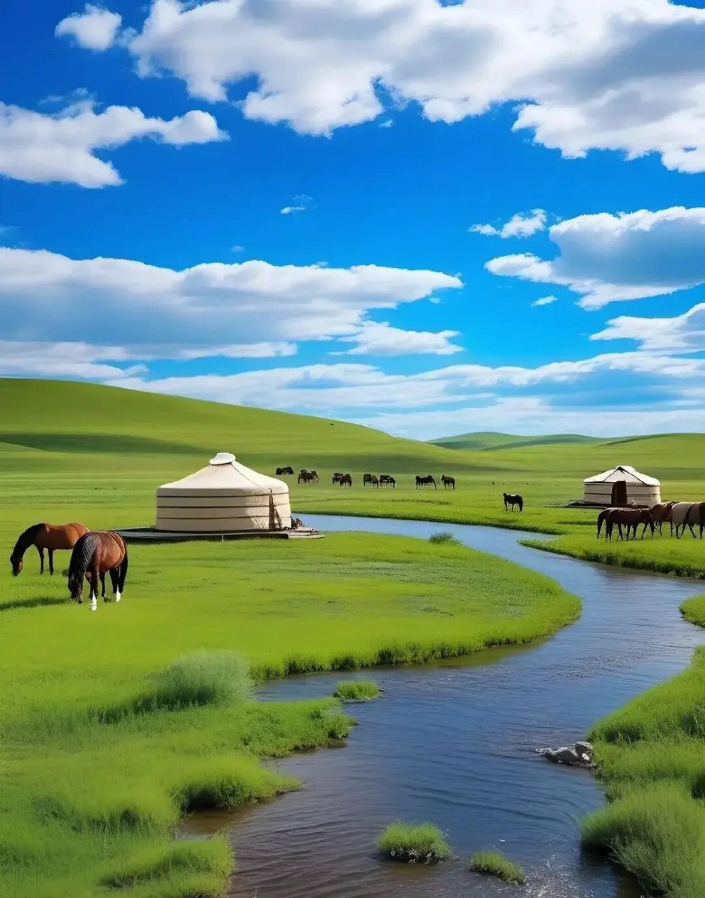 美丽大草原上的蒙古包