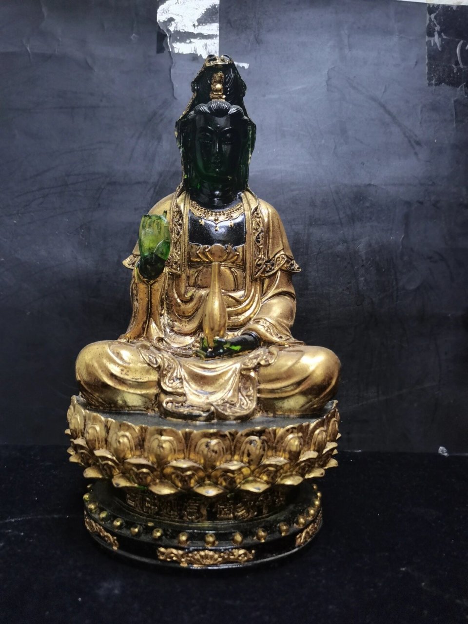乾隆御制琉璃观音菩萨,高23.2cm宽13.6cm,亲民价3600得