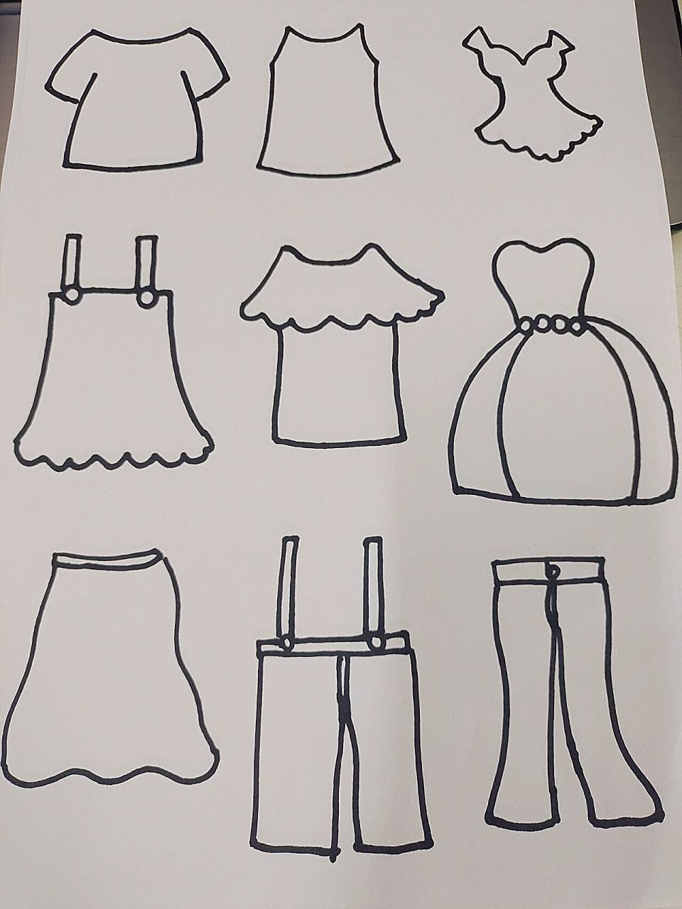 服装简笔画 简笔画的各种衣服来啦!