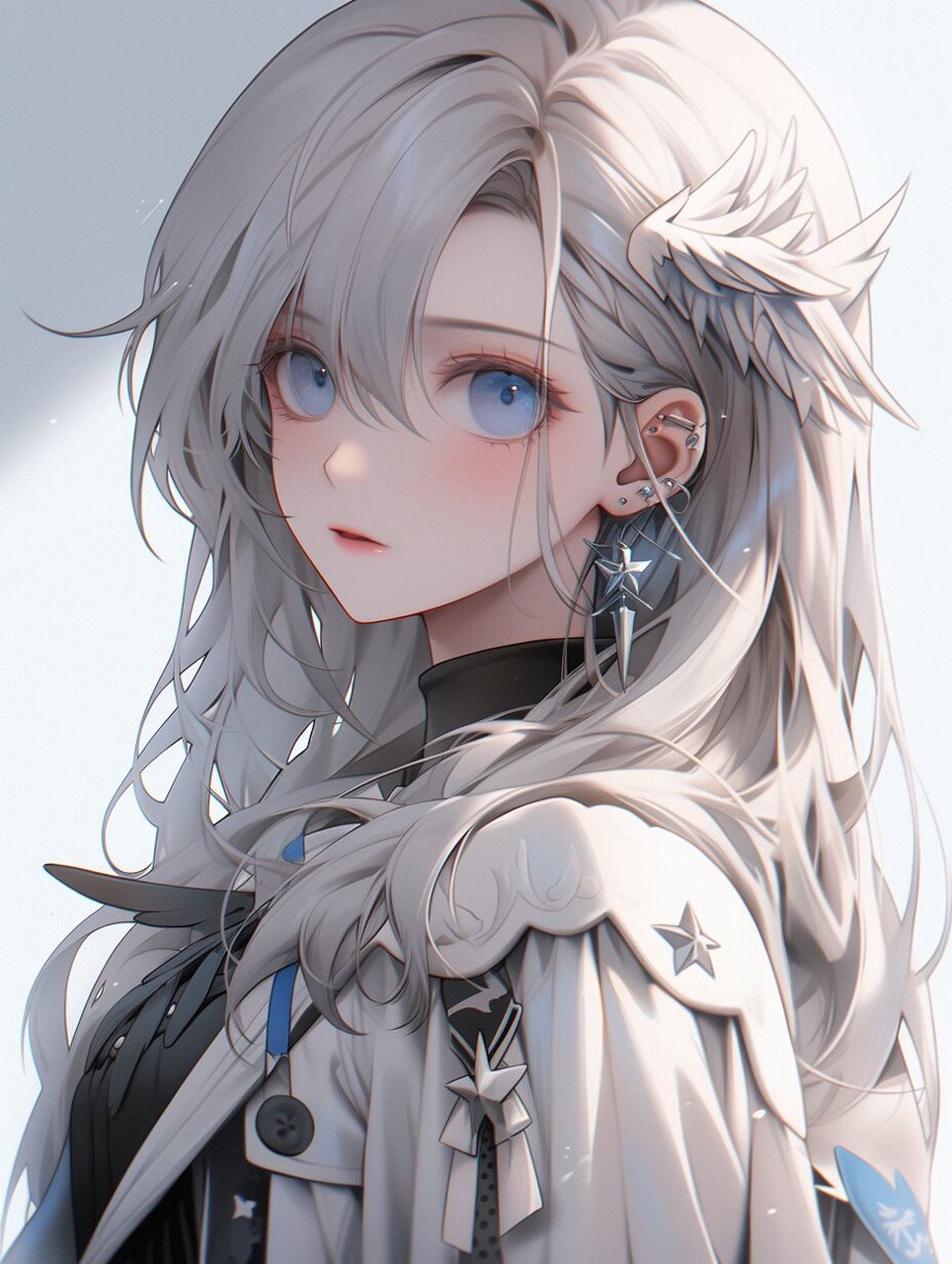 白色系动漫女生头像