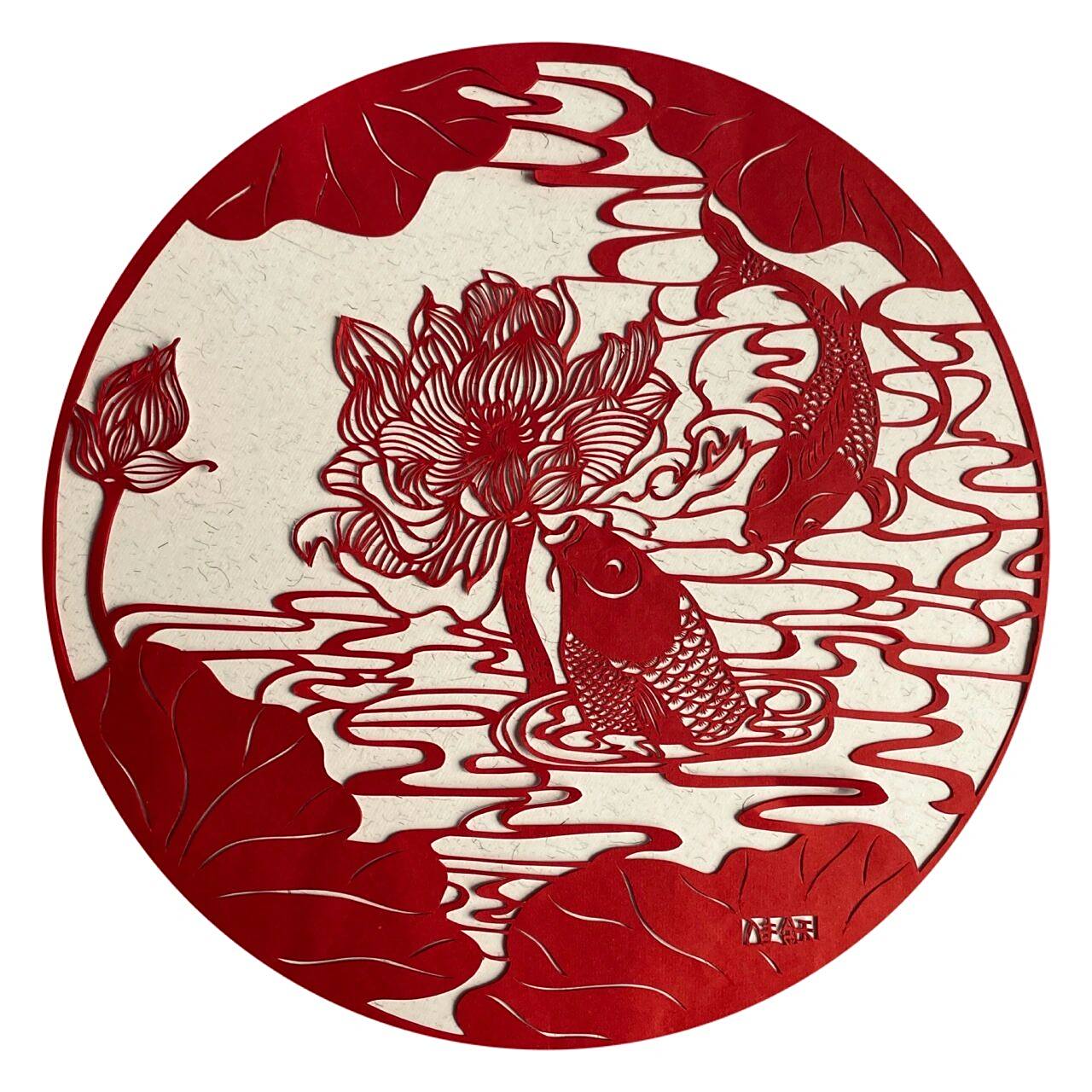 荷花剪纸组图 原创荷花剪纸组图告别夏日91