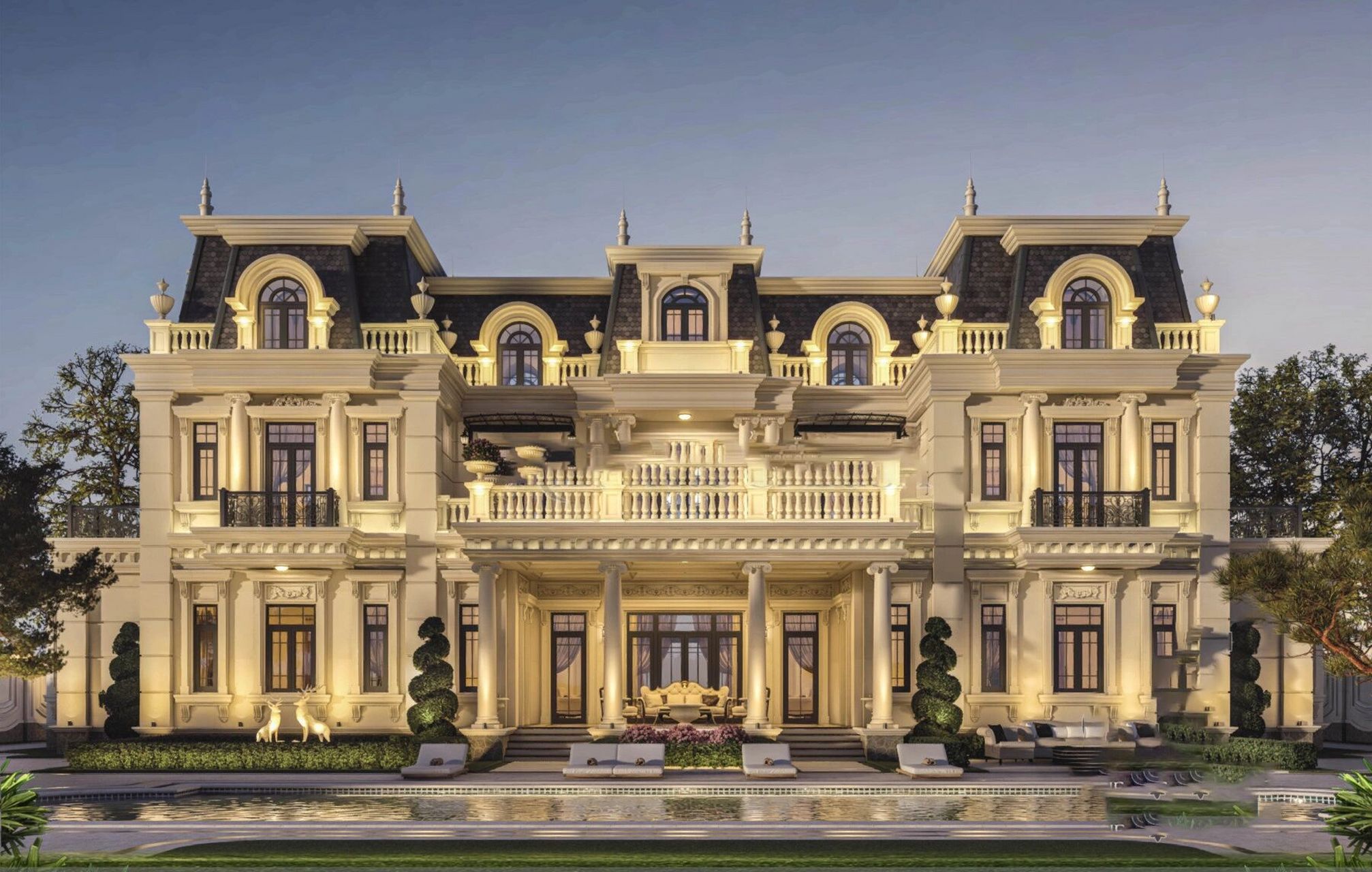 三层大体量美式风格农村自建别墅设计 01如有自建房需求,欢迎沟通