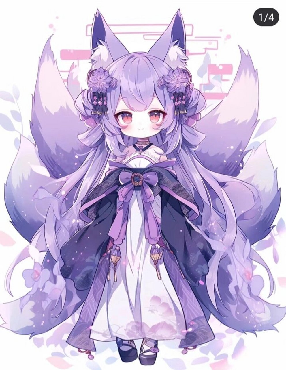 紫色九尾狐头像7214