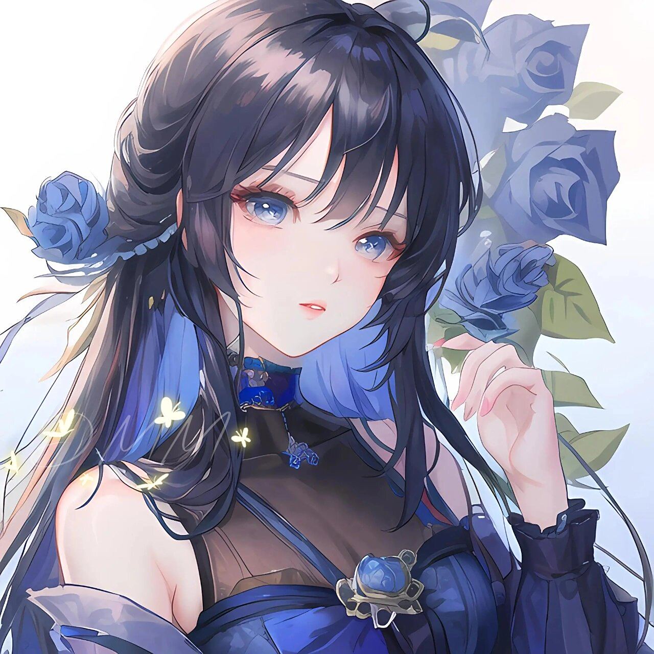 又美又飒的蓝玫瑰97二次元壁纸头像分享 欢迎留言
