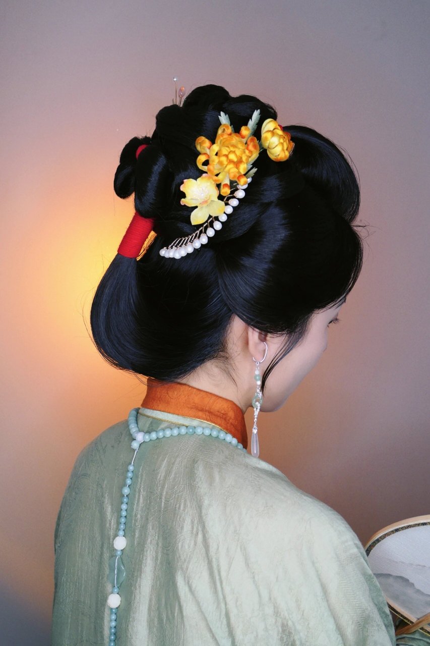 明制发型‖三绺头 狠狠爱了这个后脑勺 出镜:美丽客妹