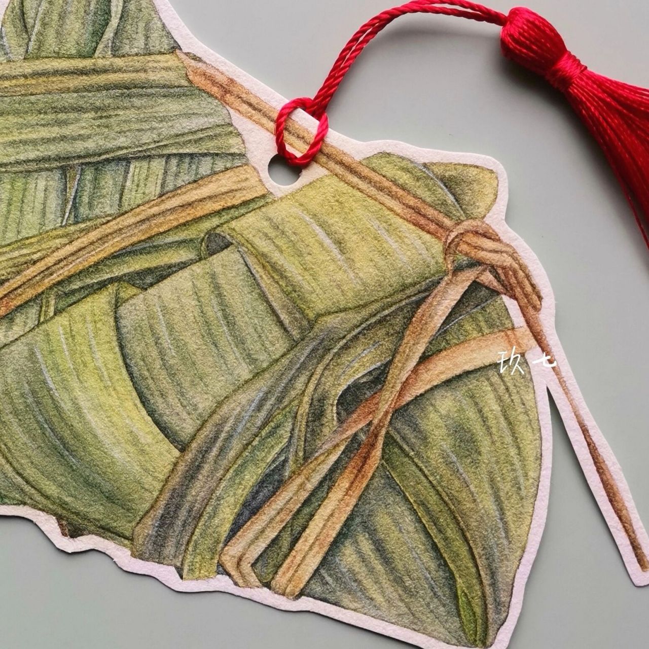 水彩98粽子书签 原创书签92 端午节快到了,一起来画粽子吧02