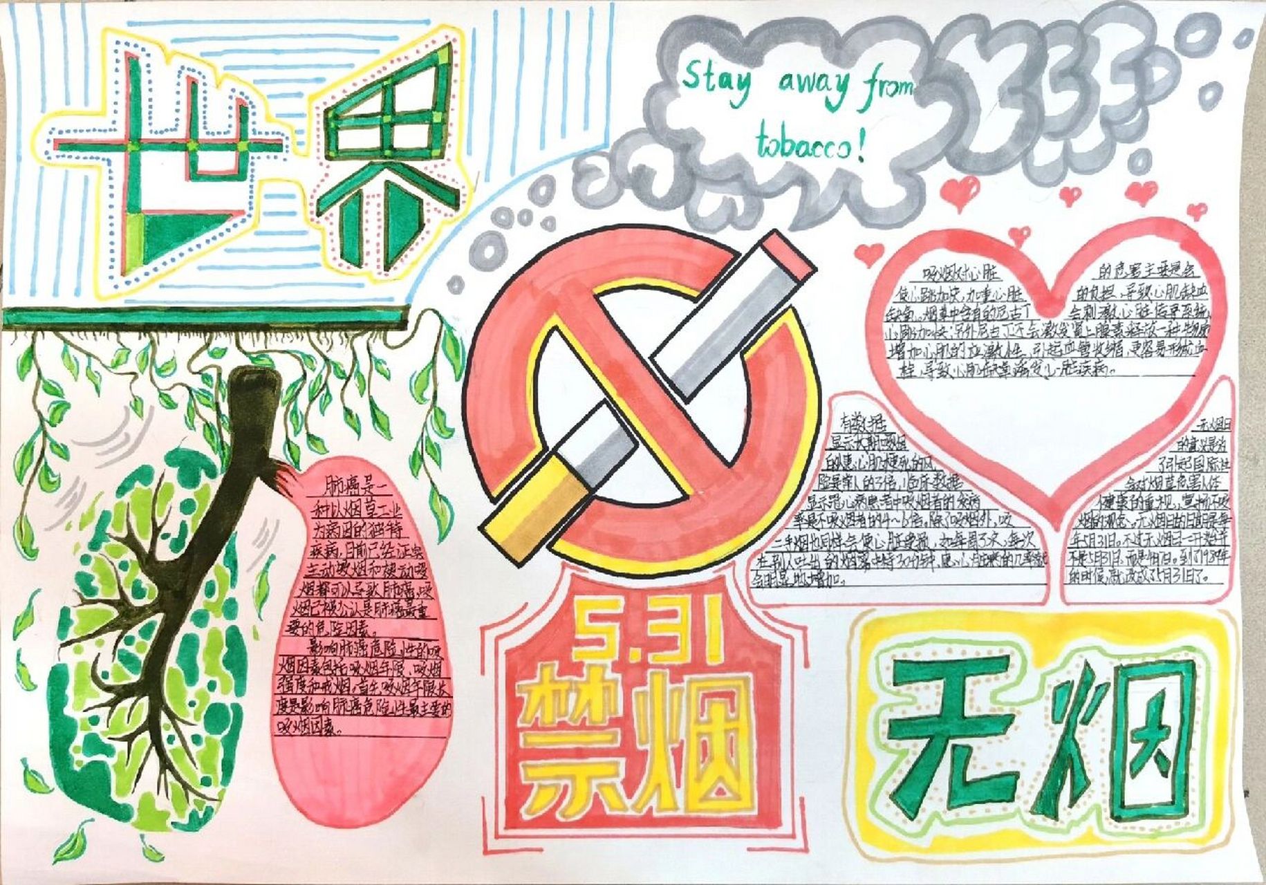 世界无烟日手抄报