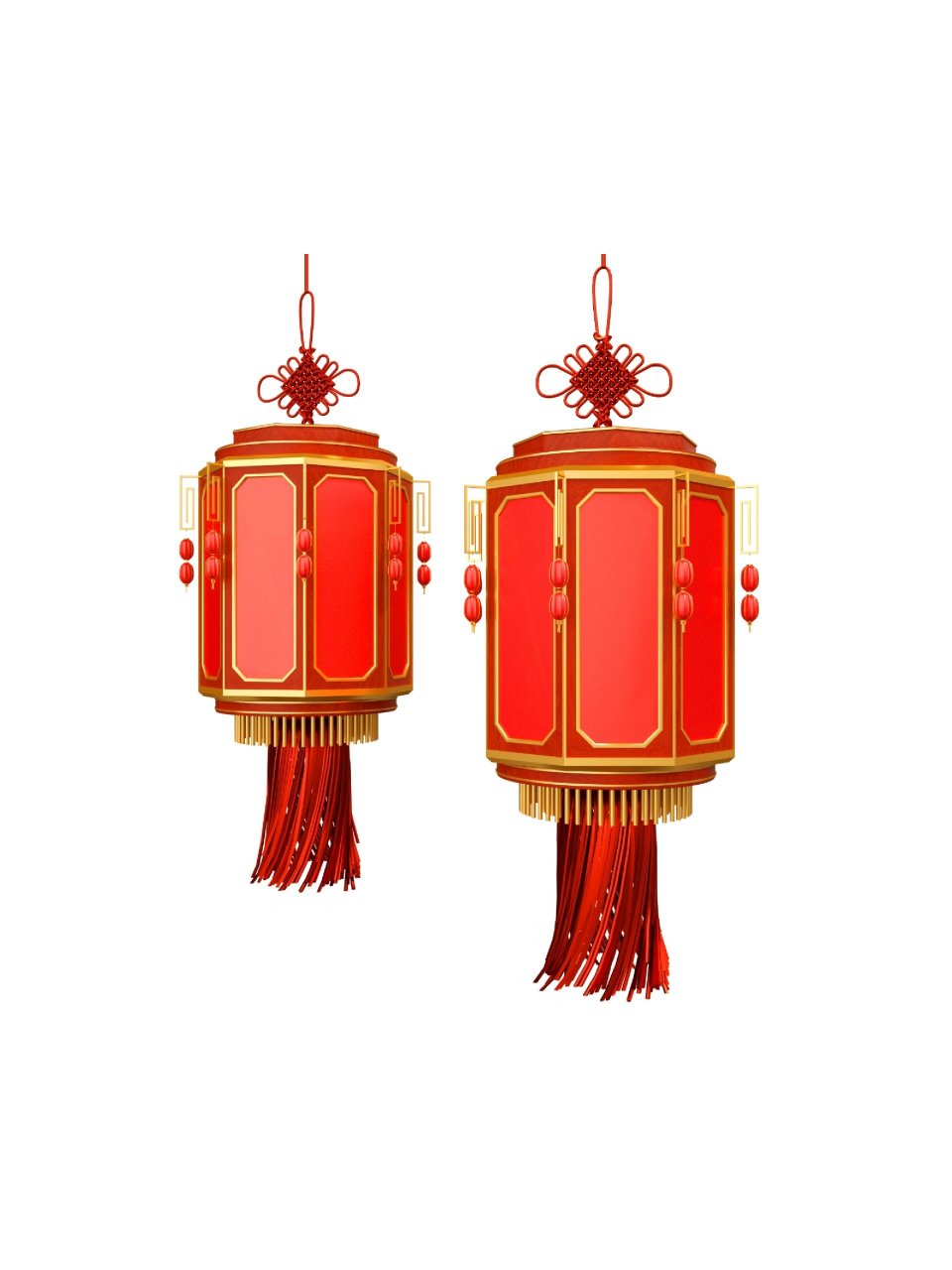 灯笼免抠‖国庆节红灯笼手绘插画png图② 96969696 大红灯笼