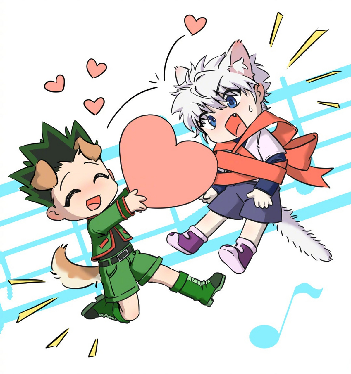 小男孩们最好了… #全职猎人##全职猎人##奇犽##小杰