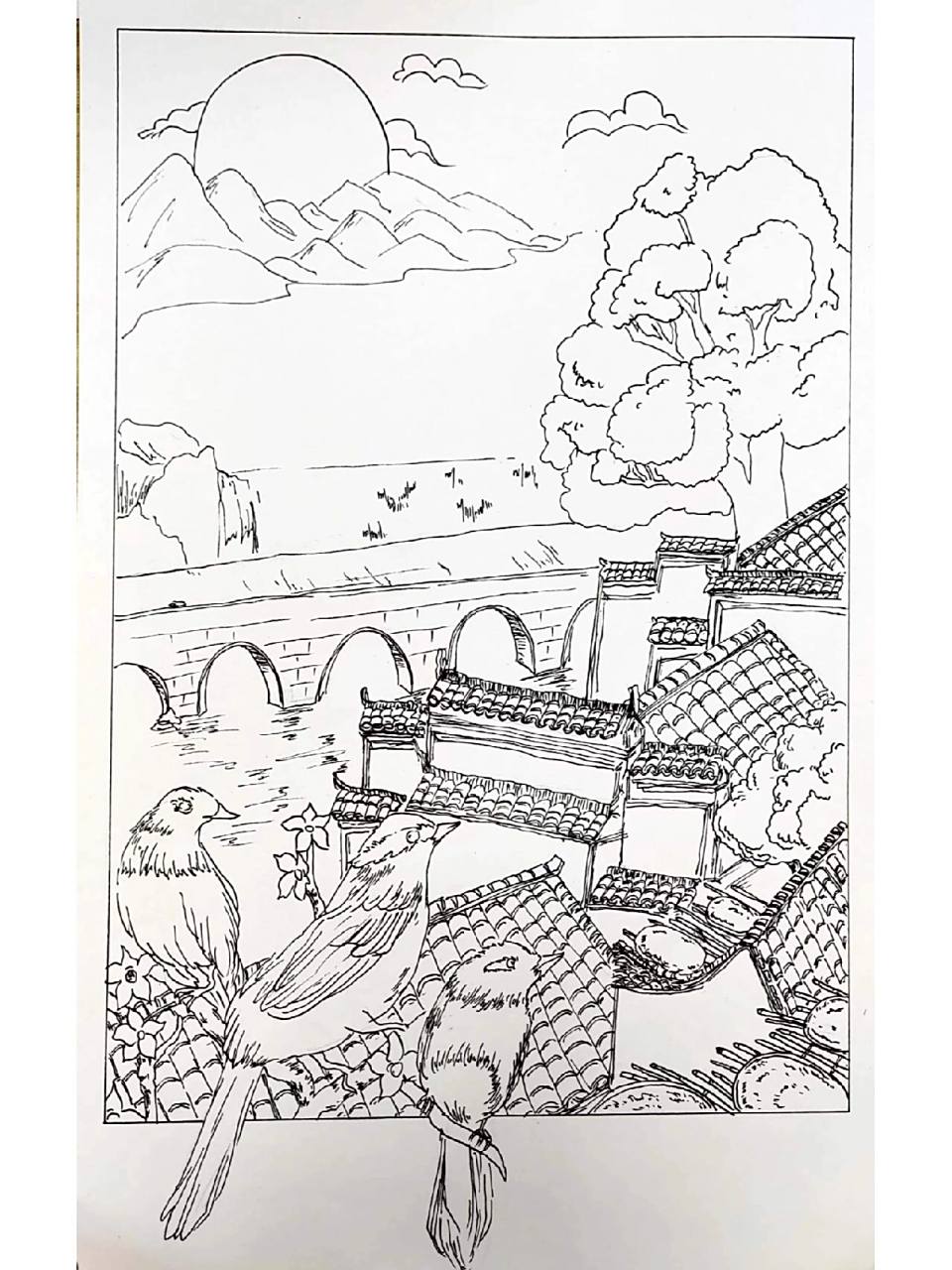 美丽乡村绘画作品