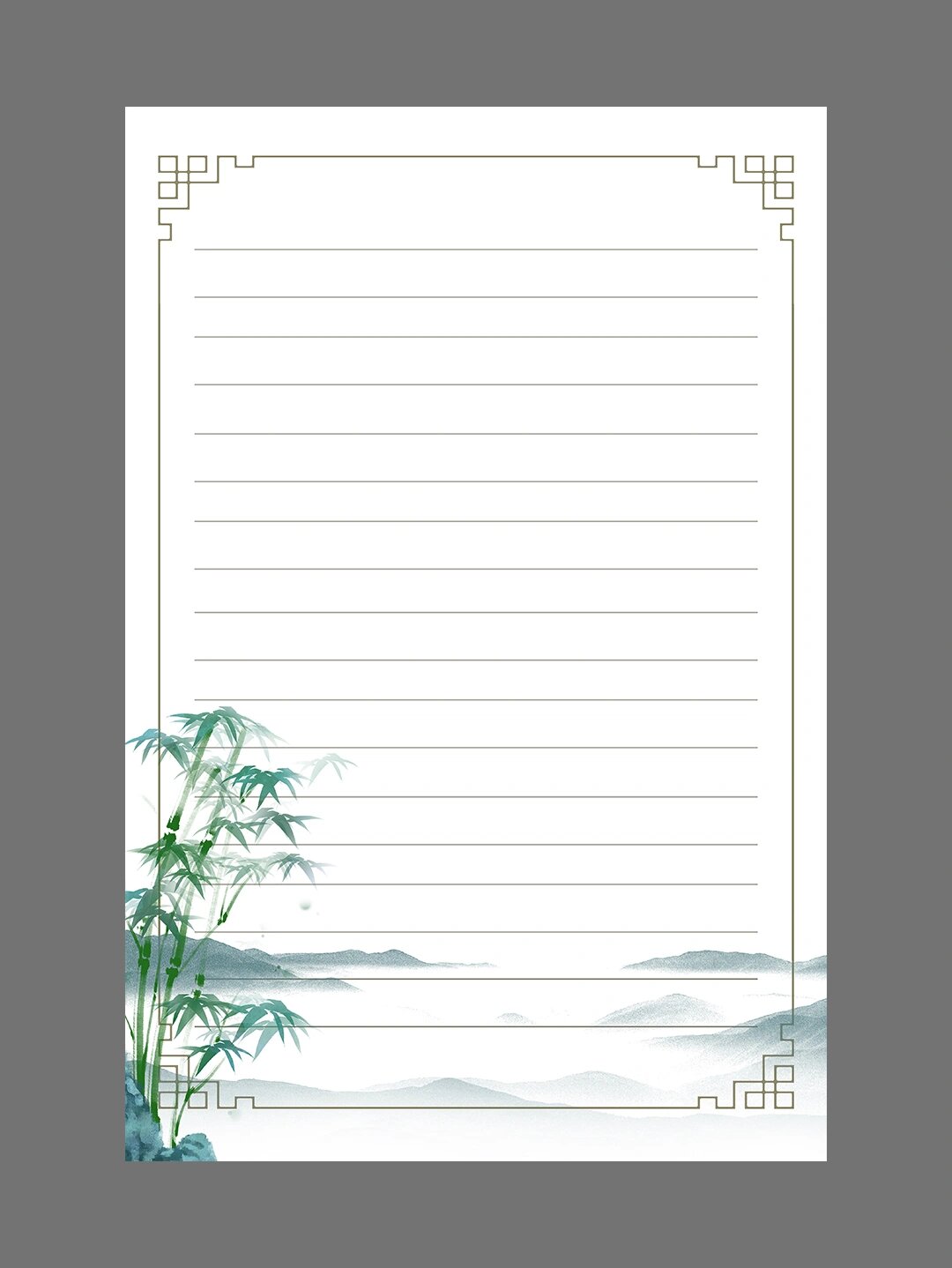 古风和现代类的信纸背景,真很好看.