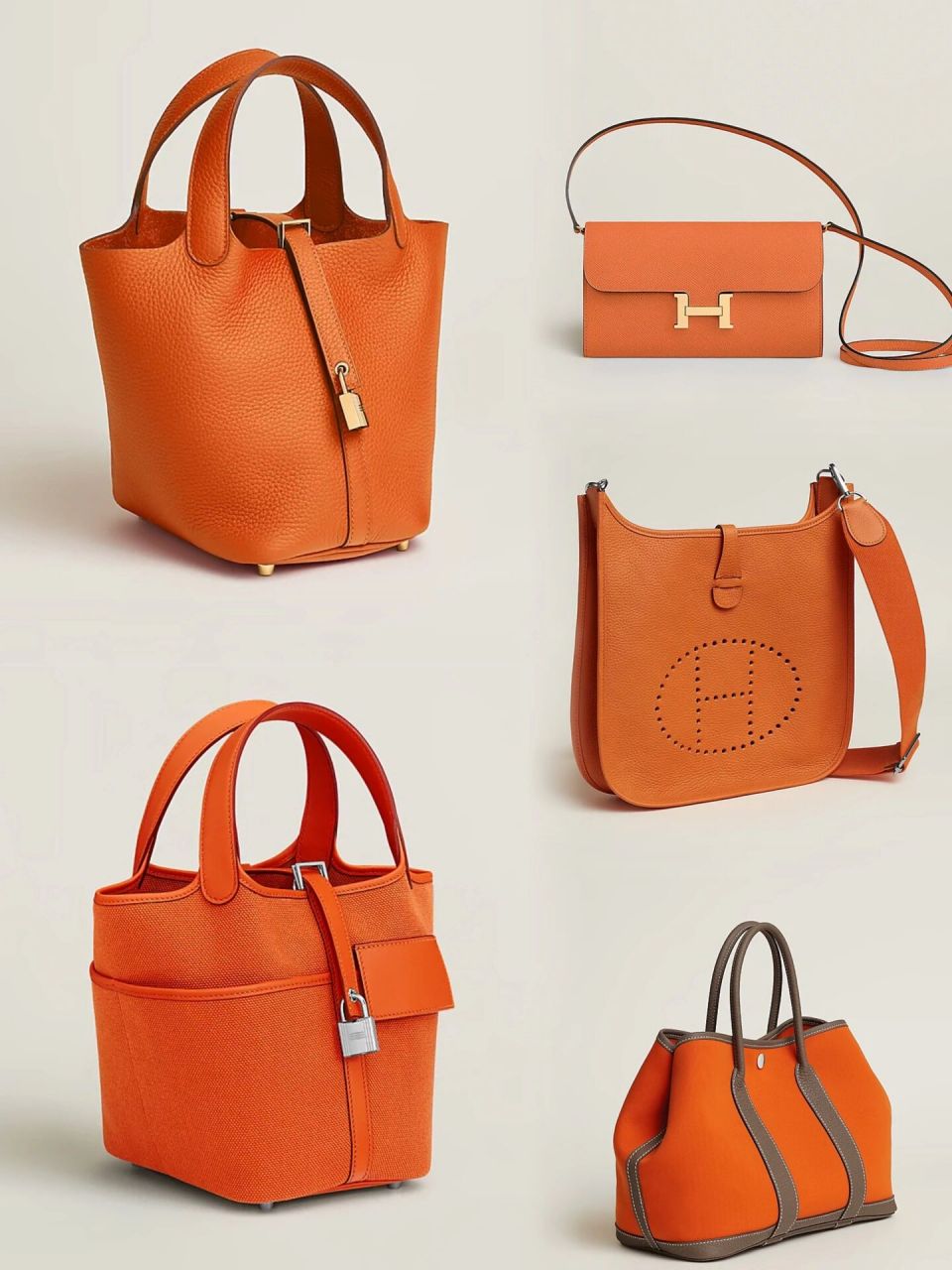 上两周美国爱马仕官网上新了好几款橙色包～ 经典橙是爱马仕品牌代表