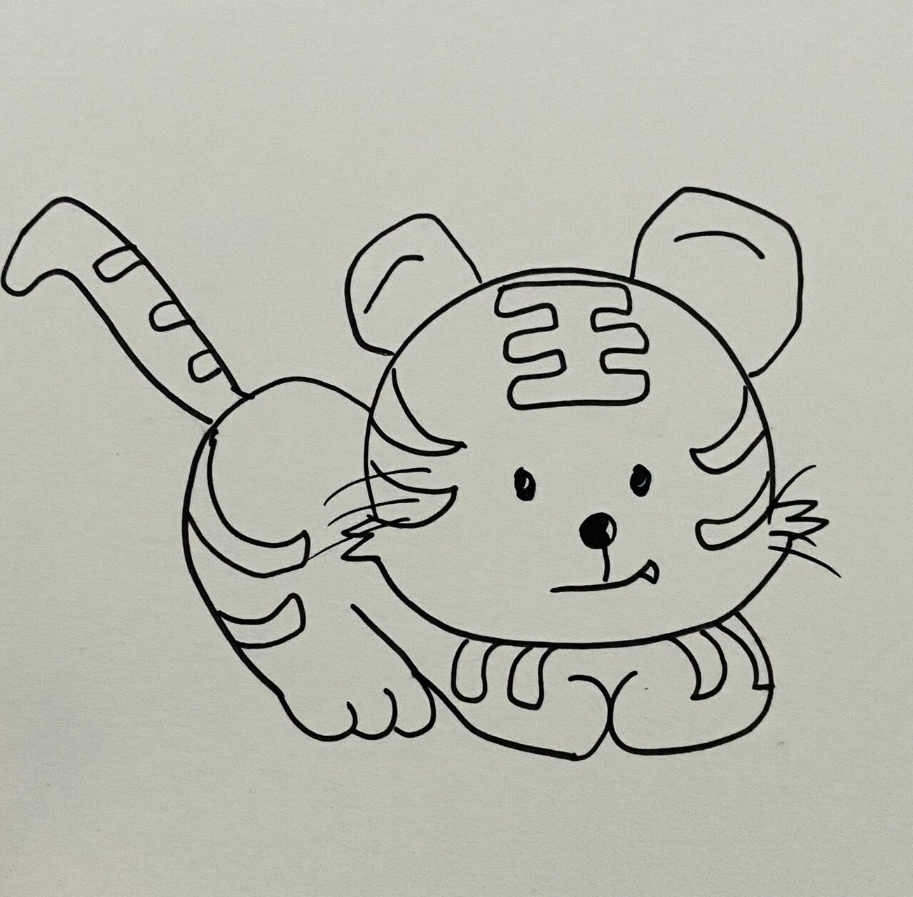 在网上收集了不同风格的老虎简笔画,简单又好学,快拿去画吧!