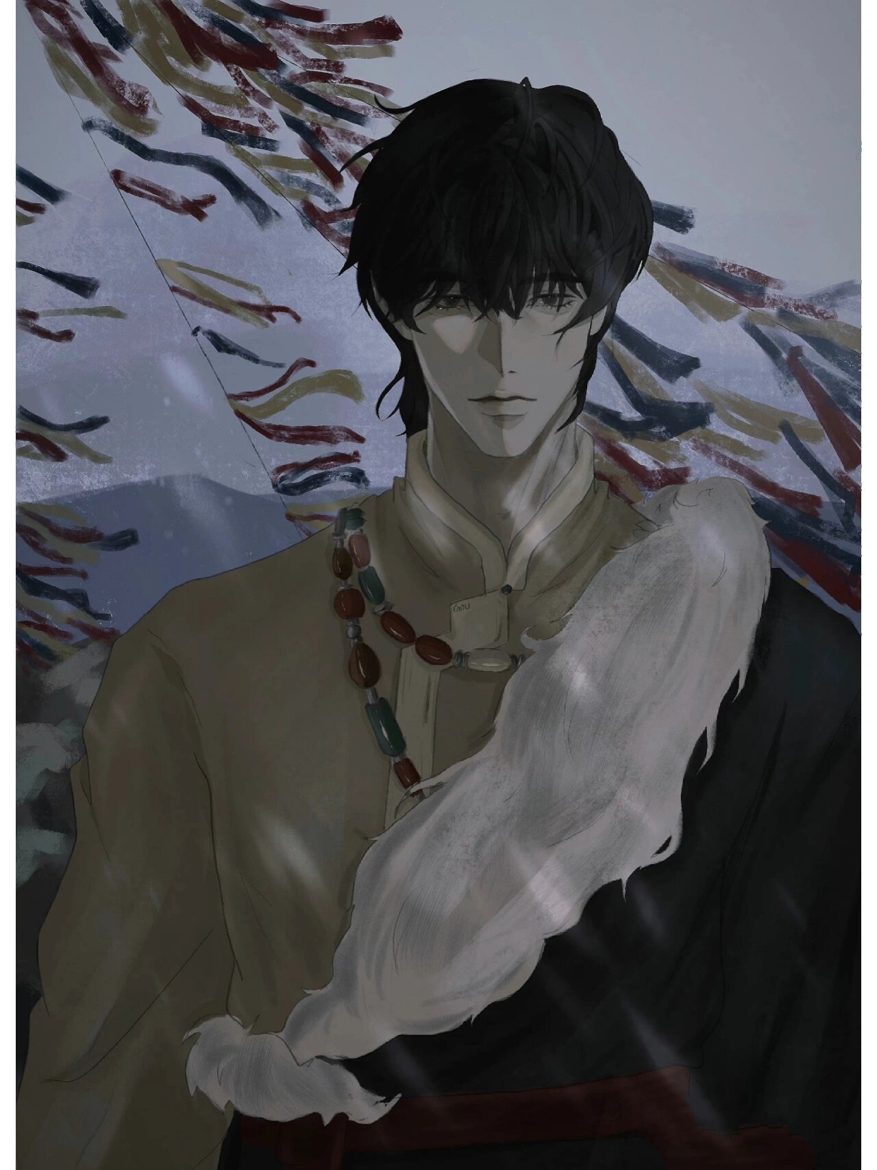 张起灵神图-藏袍绝美小哥!