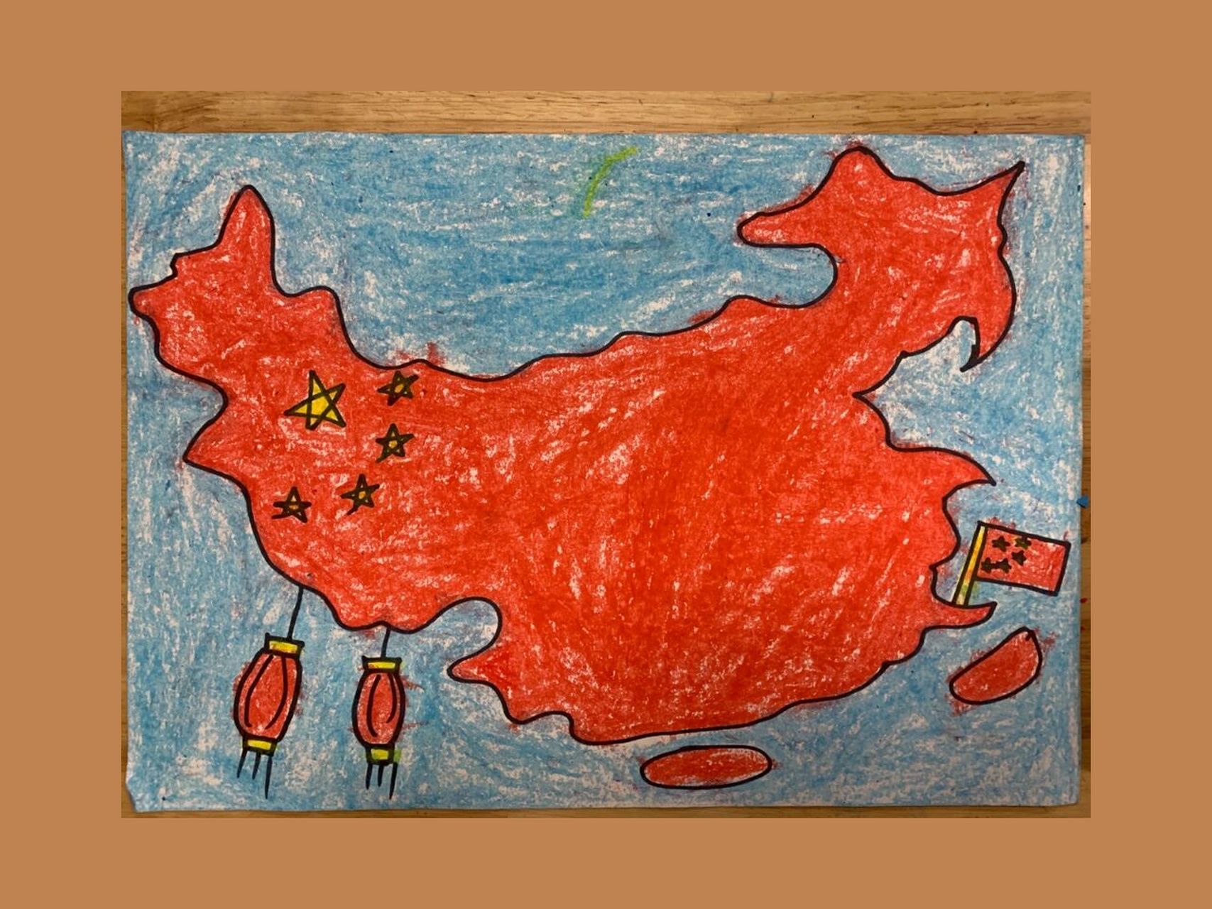 幼儿创意美术96《中国地图9899》