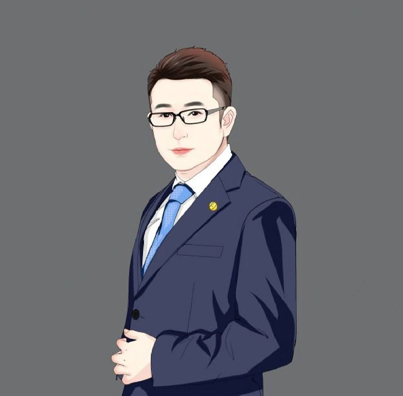 高端商务风动漫手绘头像,成熟男士专用 高端商务风动漫手绘头像,适合