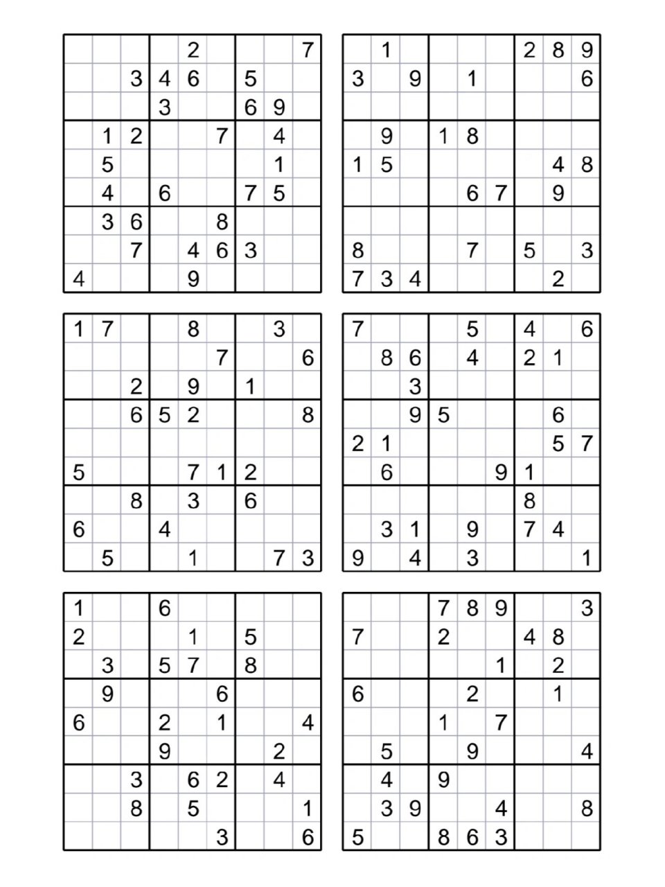 使九宫格中每一-纵列都含有1~9九个数字,不重不漏. .使大