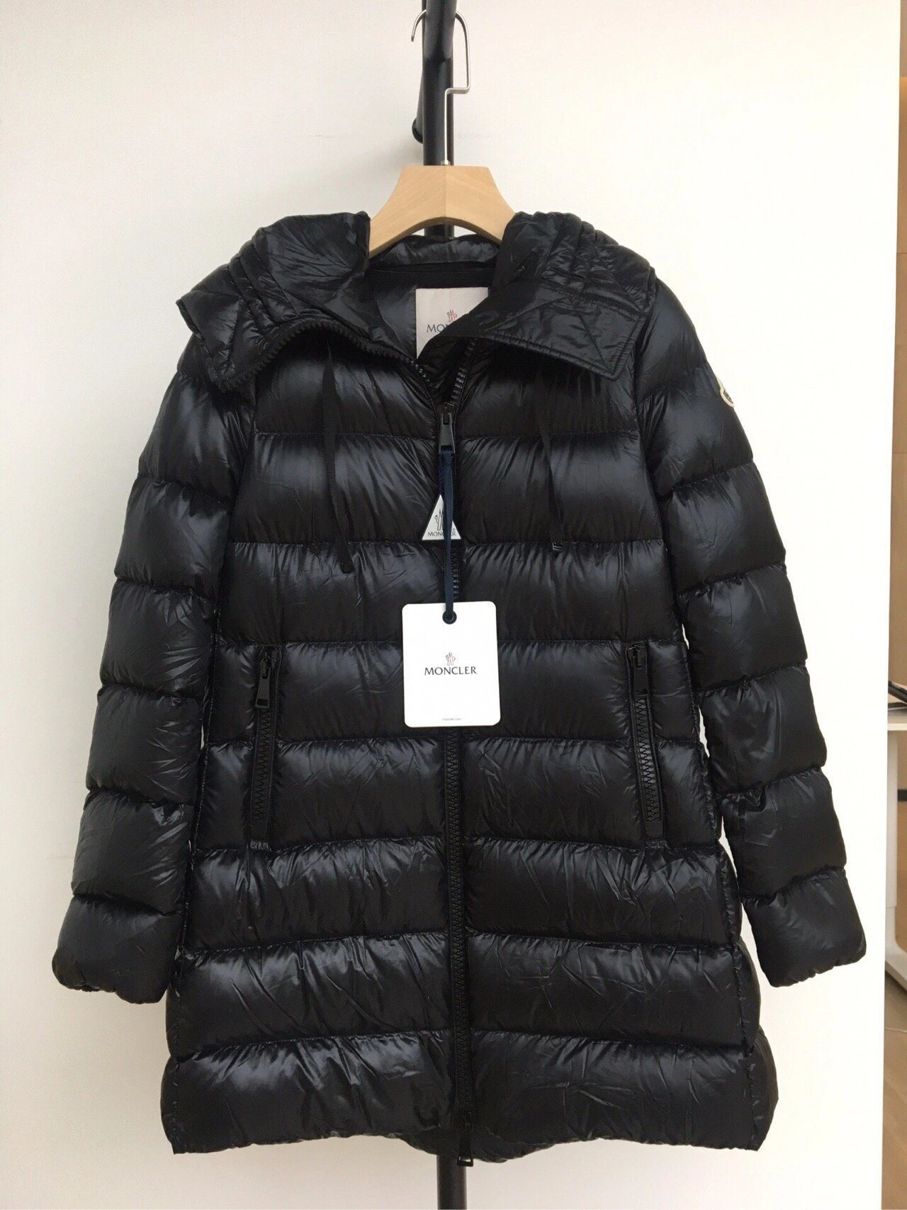 moncler 女士羽绒服 moncler 蒙口 中长款羽绒服 黑色 suyen a字版型