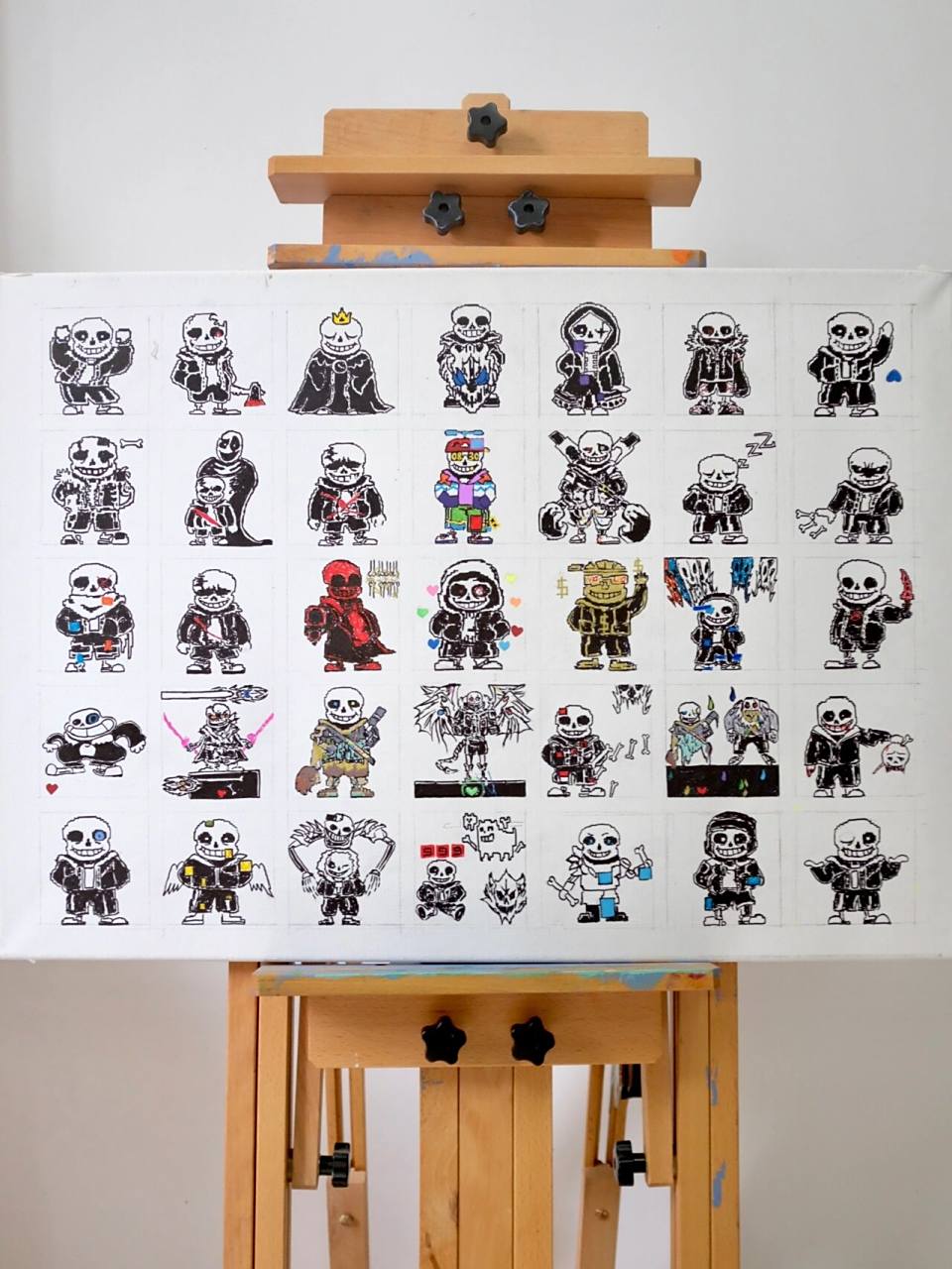 传说之下:91马克笔sans(2) 临摹画出处:undertale游戏人物截图,因为