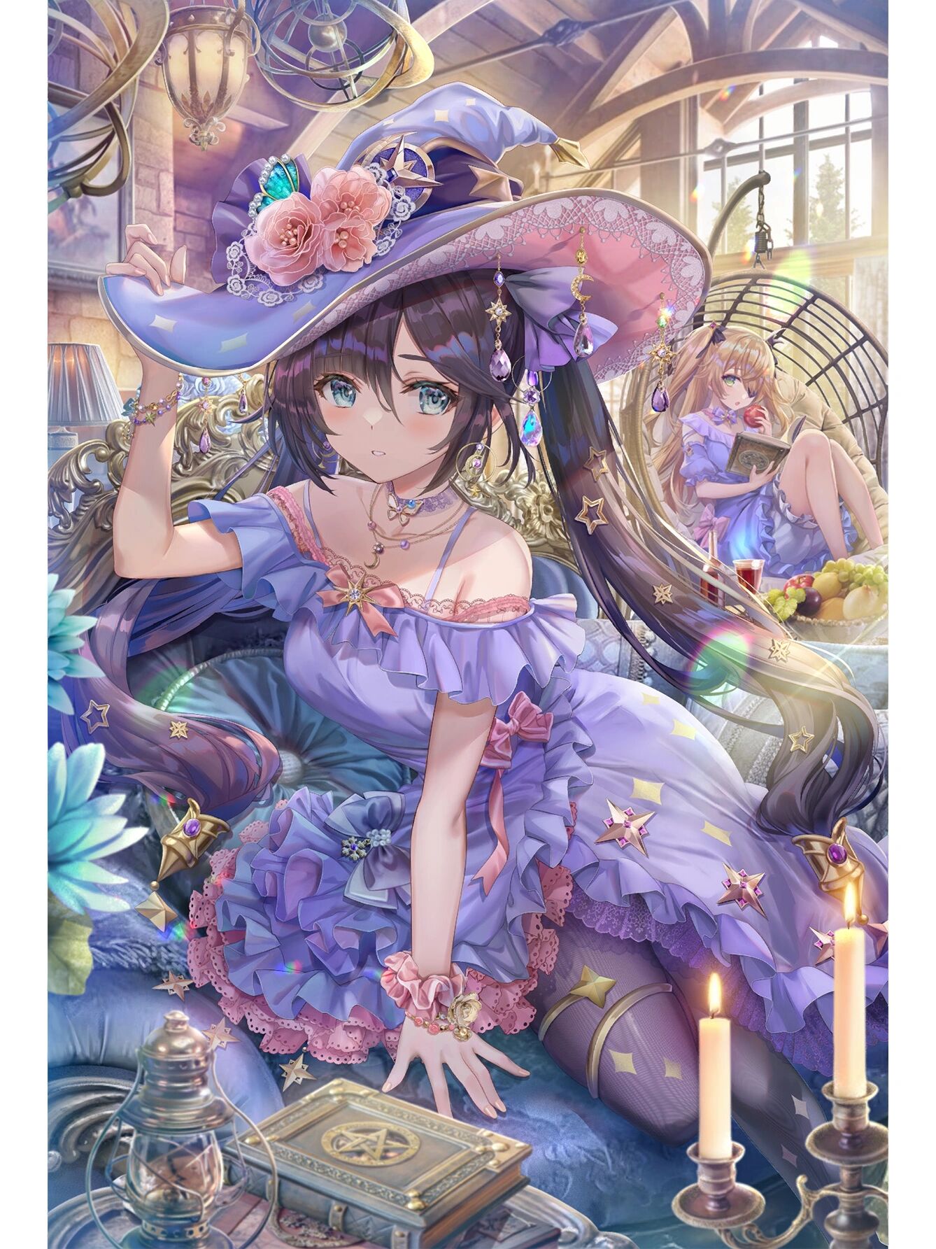 插画分享丨动漫晚礼服长裙少女图集参考素材