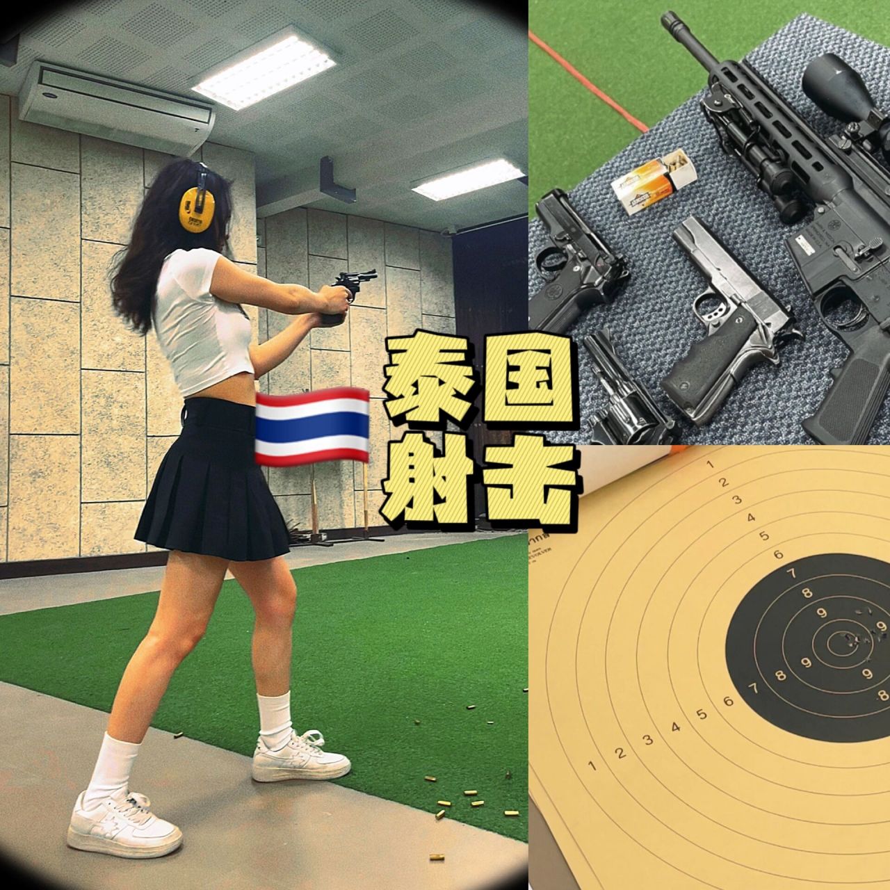 9593泰国必打卡93实弹射击 第一次体验线下吃鸡 真枪实弹 人少