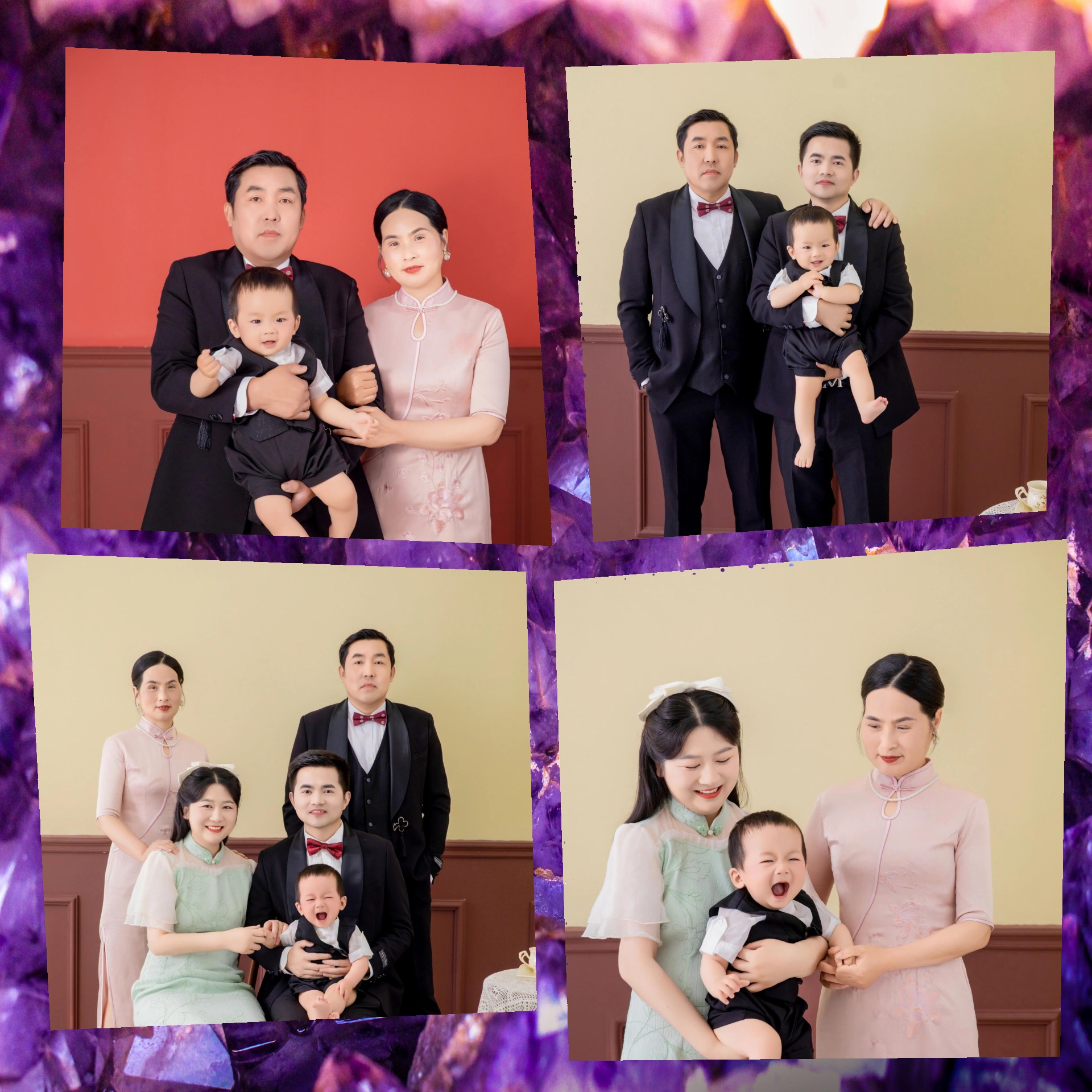 球球周岁照 全家温馨瞬间