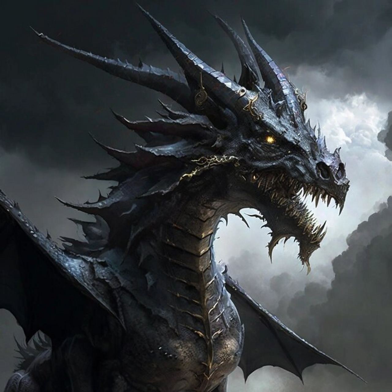 新al作品霸气黑龙 #黑龙##al绘画# 可自用,商用请私信我,白菜价