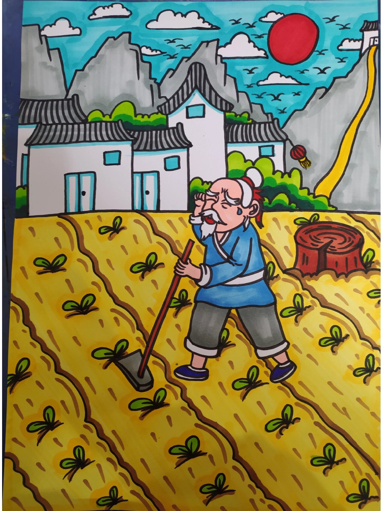 悯农,诗配画