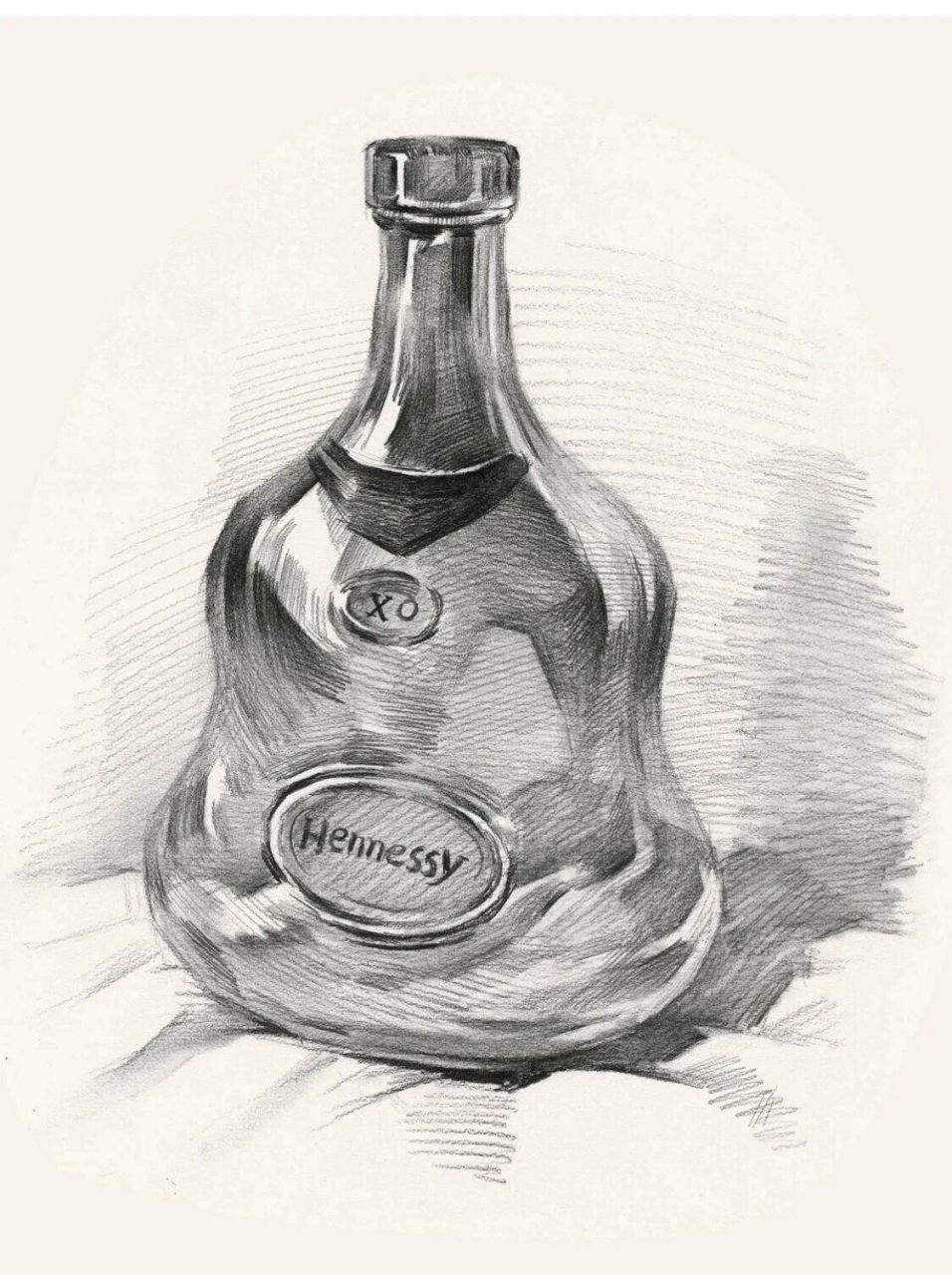 素描静物单体瓶子篇范例