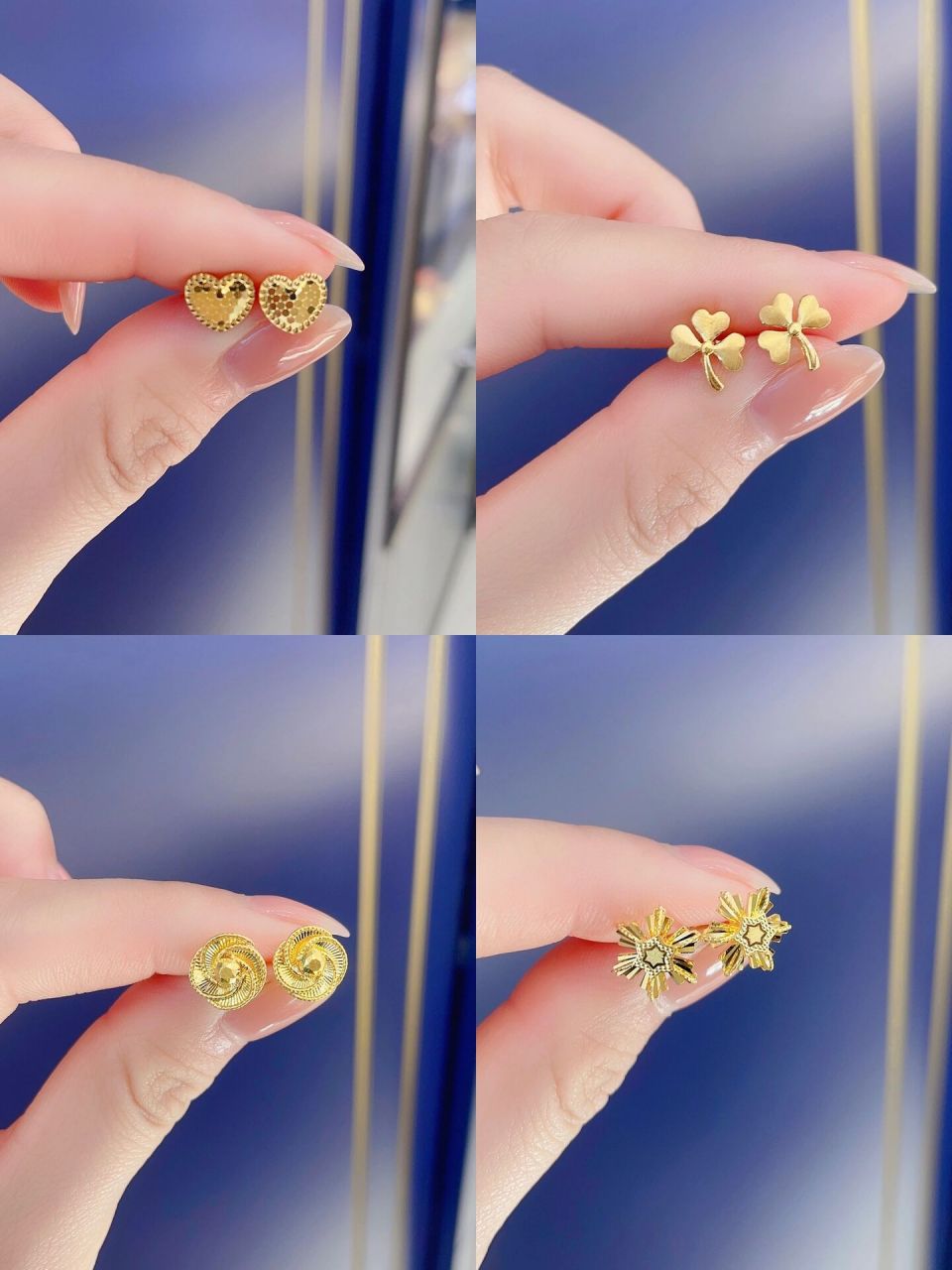 老凤祥足金耳钉 小克重足金耳钉