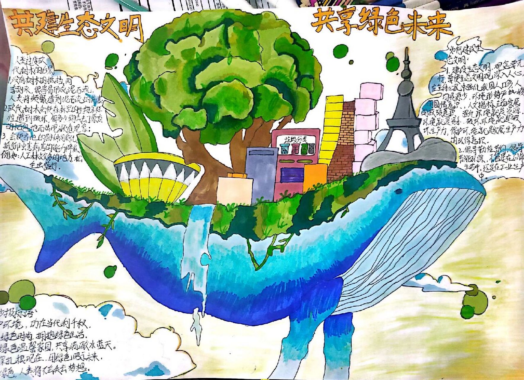 生态文明,绿色发展~手抄报 生态文明,绿色发展~手抄报