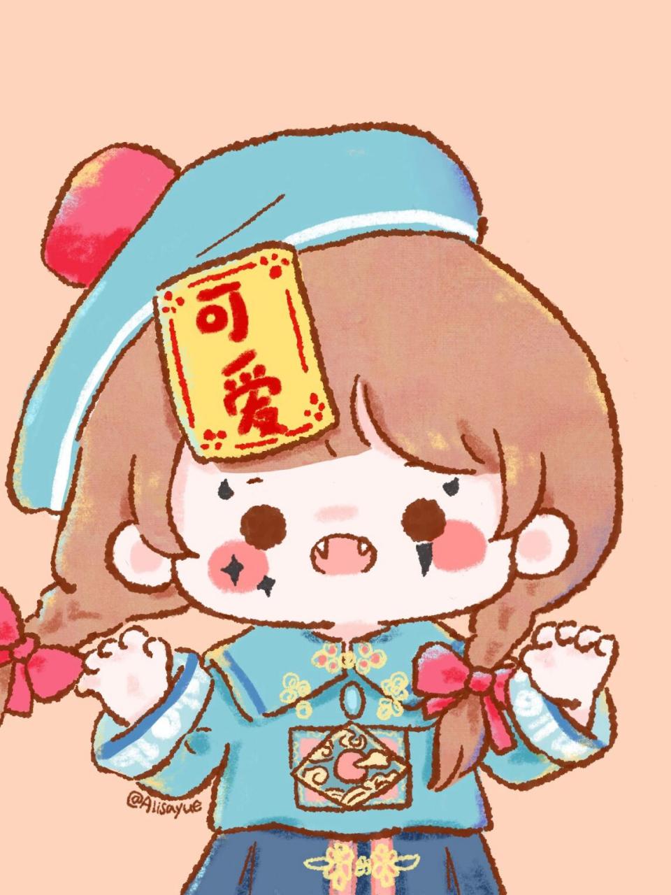 小女孩僵尸妆头像图片