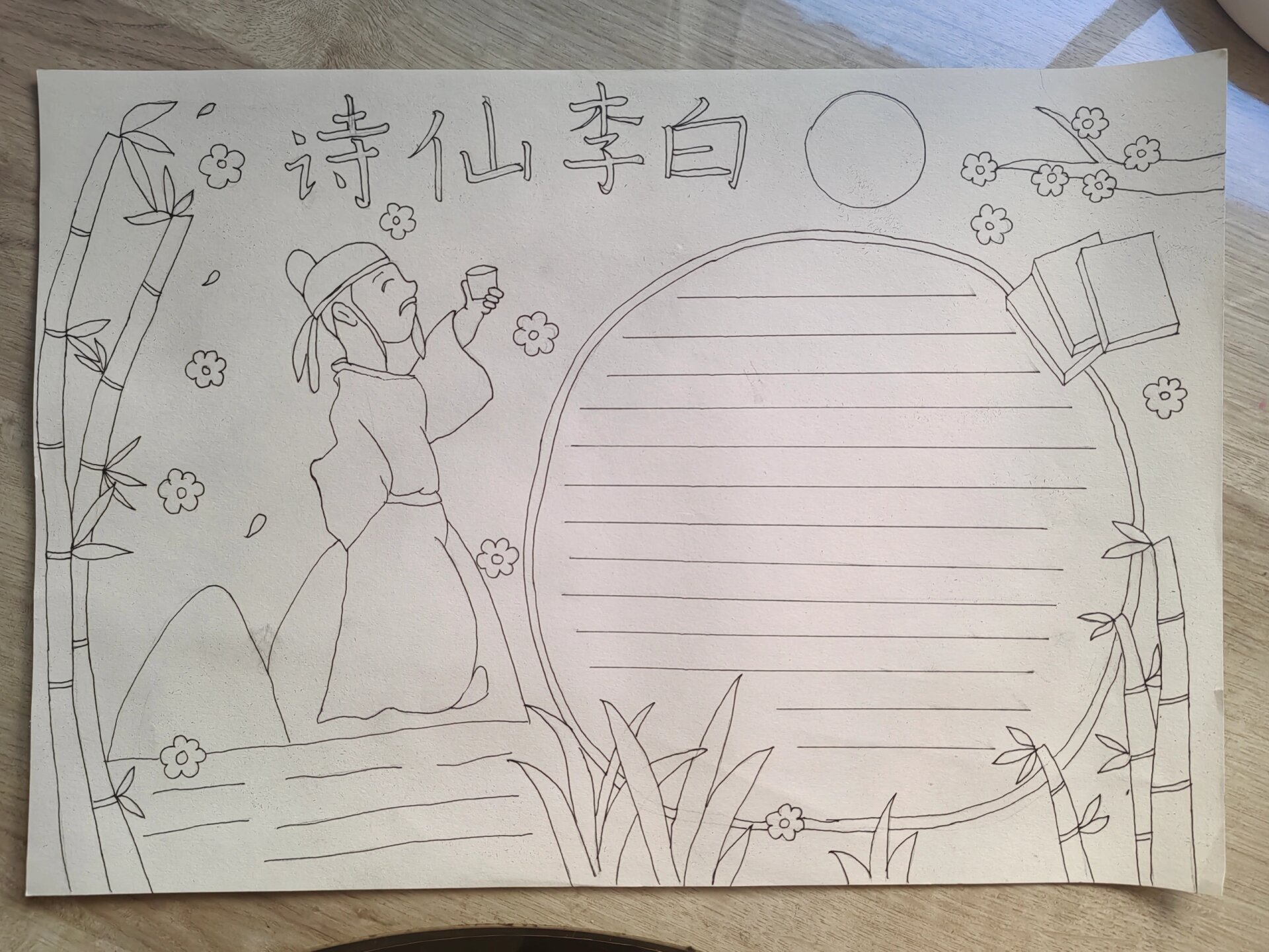 关于诗仙李白的手抄报