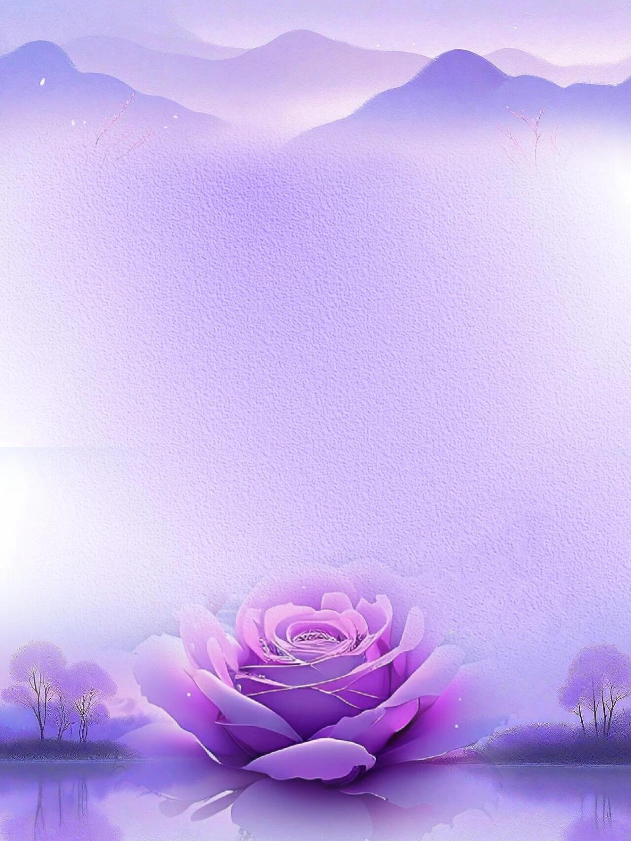 浅紫色渐变唯美意境背景图