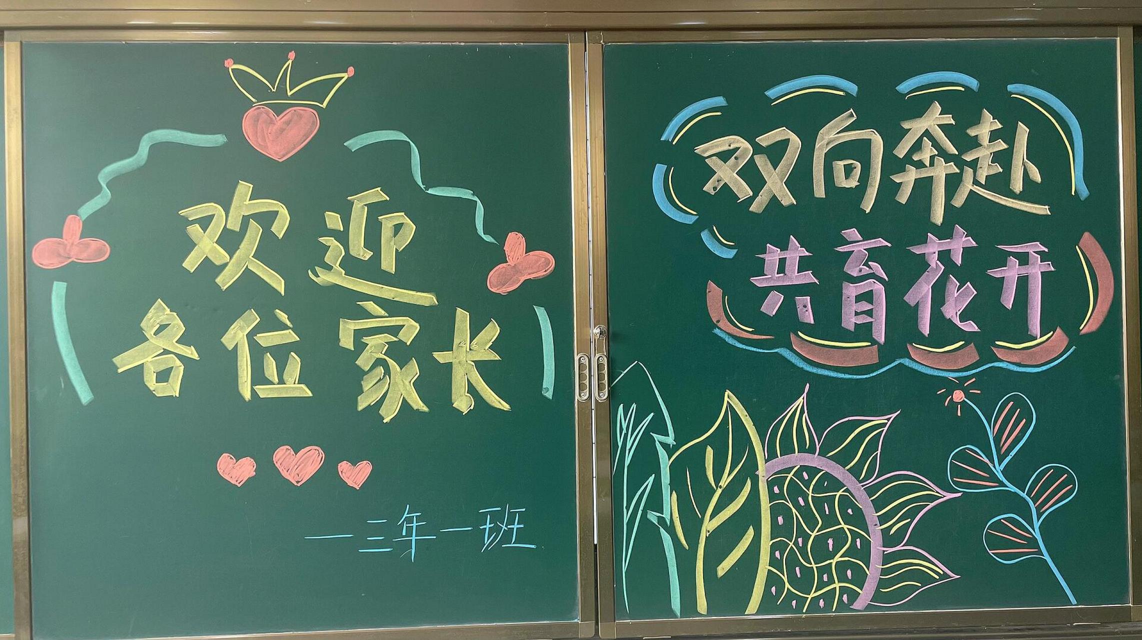 家长会黑板报 来取! 每次的黑板报都是我这个英语老师来画,必备技能!