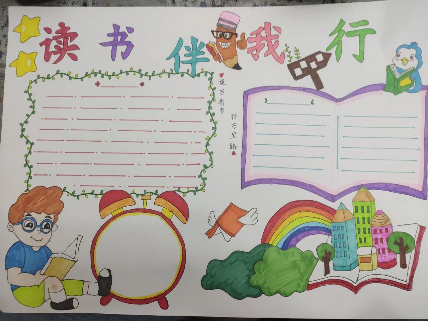 读书伴我行—手抄报 读书伴我行手抄报