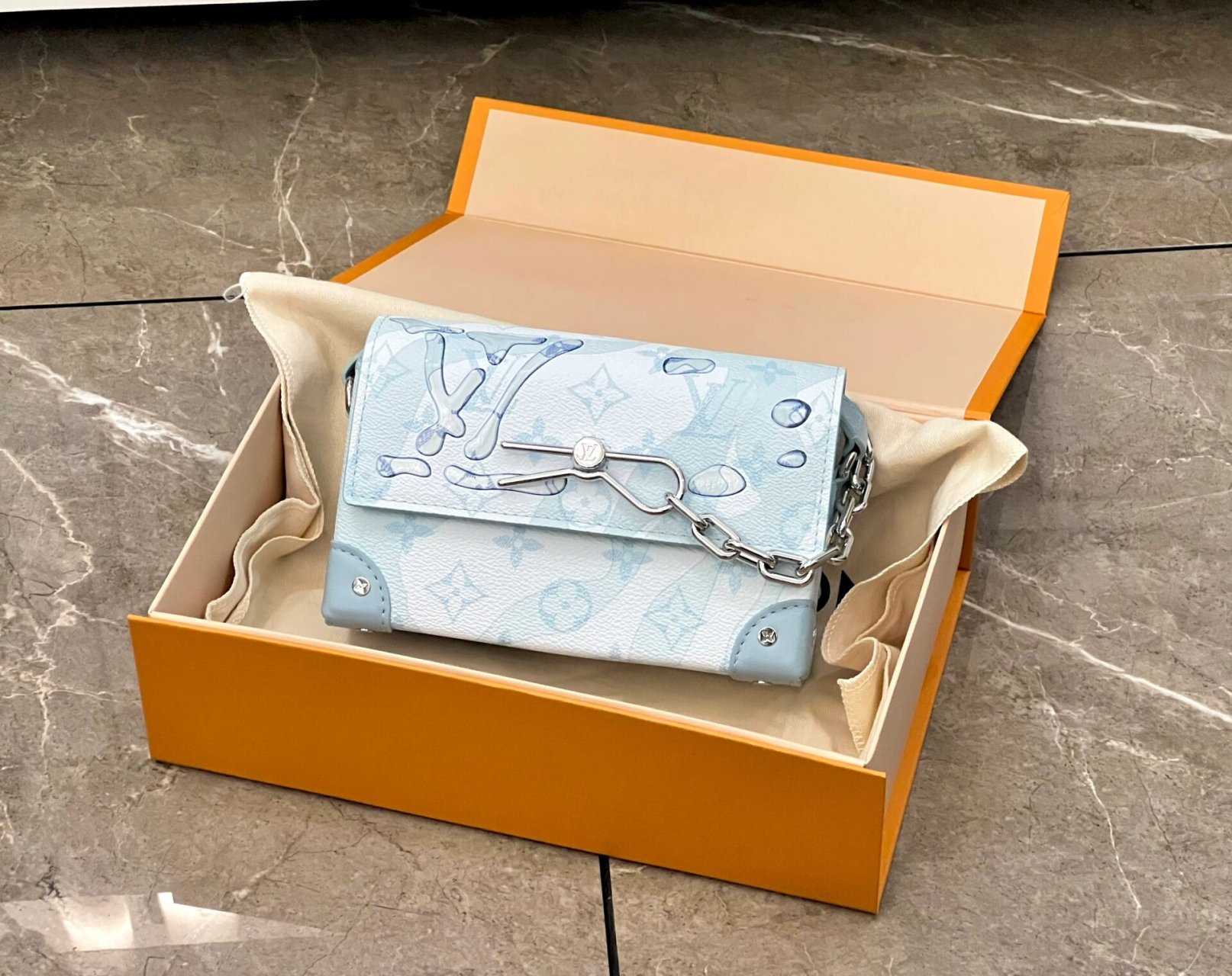 lv新款steamer 薄荷冰淇淋 lv薄荷冰淇淋 夏日限定 新款stemer 小盒子