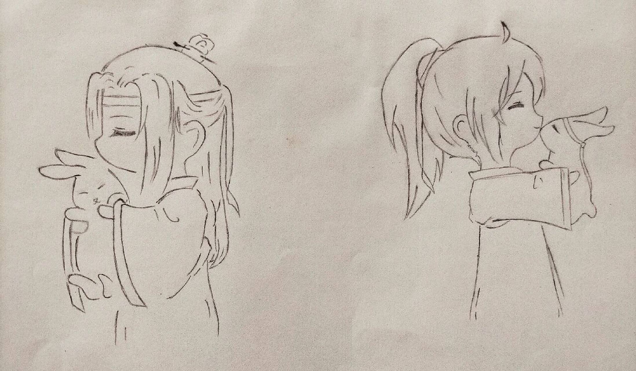 魏婴和蓝湛的简笔画 羡羡和蓝湛的简笔画来啦魔道祖师真的是重温了好