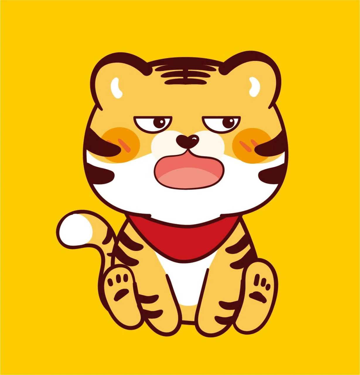 虎小宝一家三口表情包虎宝宝卡通可爱ip 虎小宝——微信表情包可下载