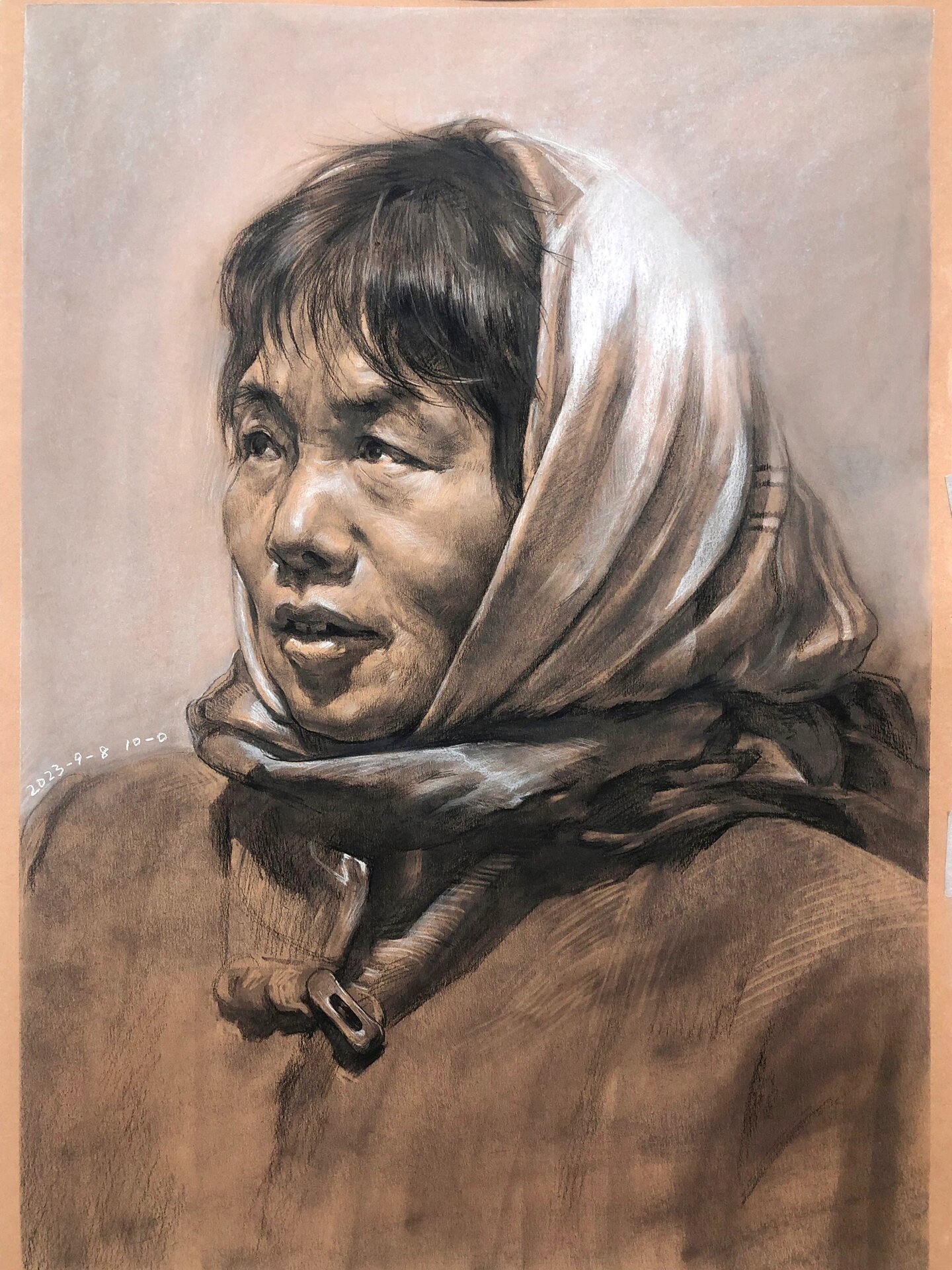 牛皮纸素描 #素描# #素描头像# #玩转素描