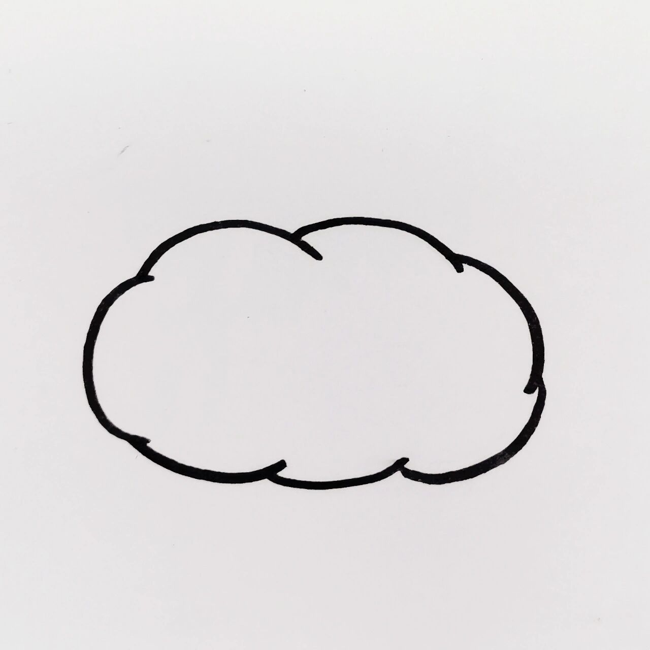 简笔画可爱教程 突发奇想画了一只云朵上面吃草的兔子 耳机是唐麦的