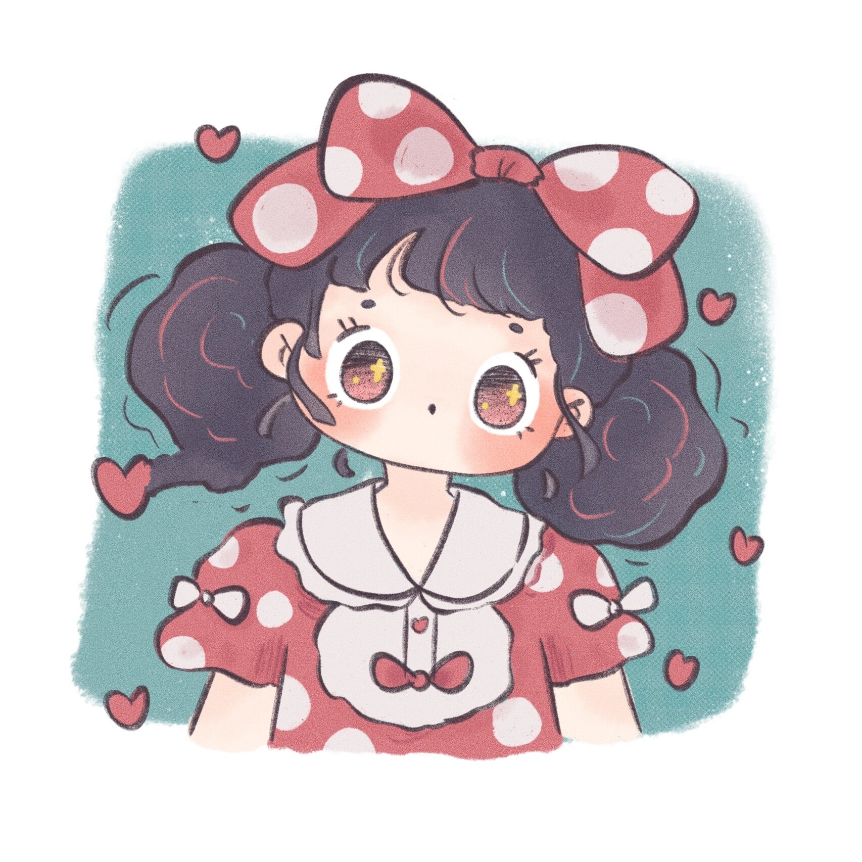 可爱卡通女生头像九宫格