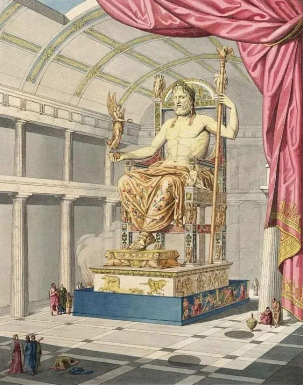 奥林匹亚宙斯巨像图片