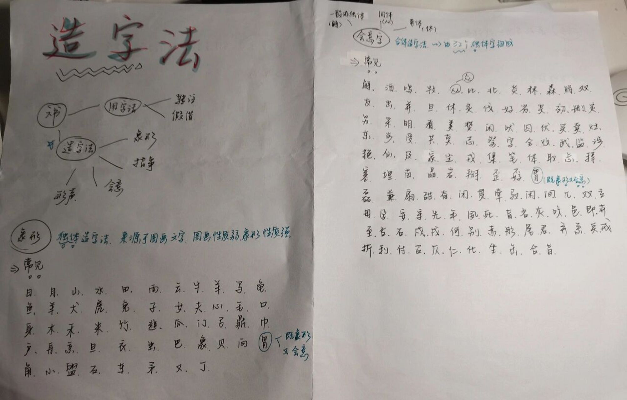 造字法六书图片