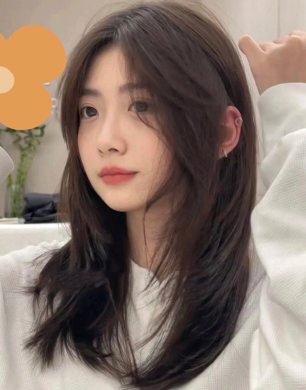 中发锁骨发烫发蓬松气垫烫简约温柔显气质北京烫发修饰脸型修容发型