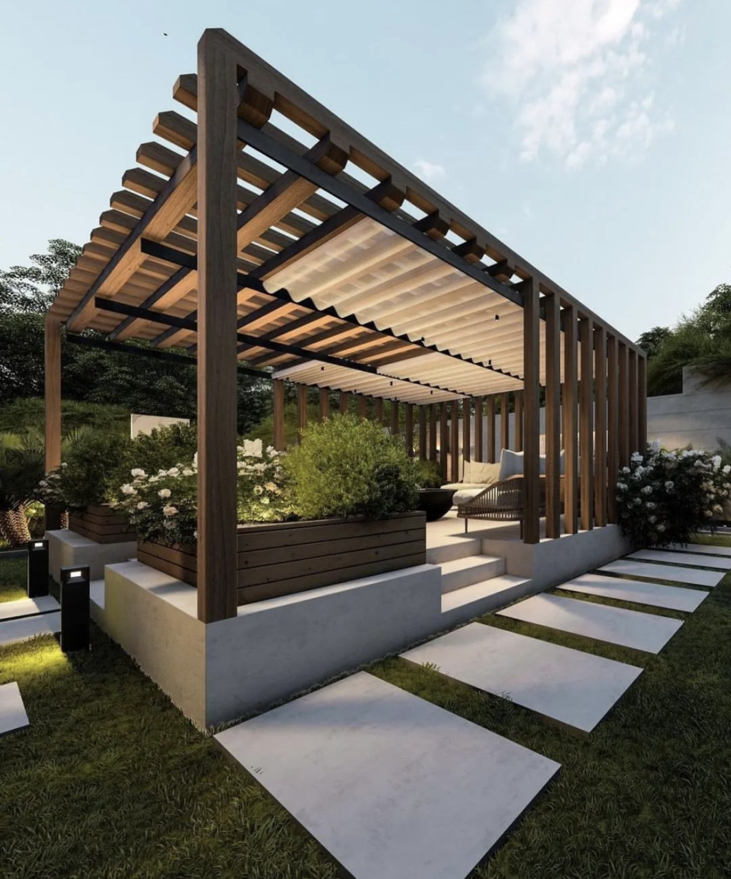 别墅花园凉亭 庭院