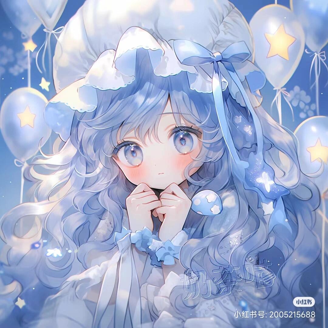 可爱蓝粉系闺蜜头像,太赞啦